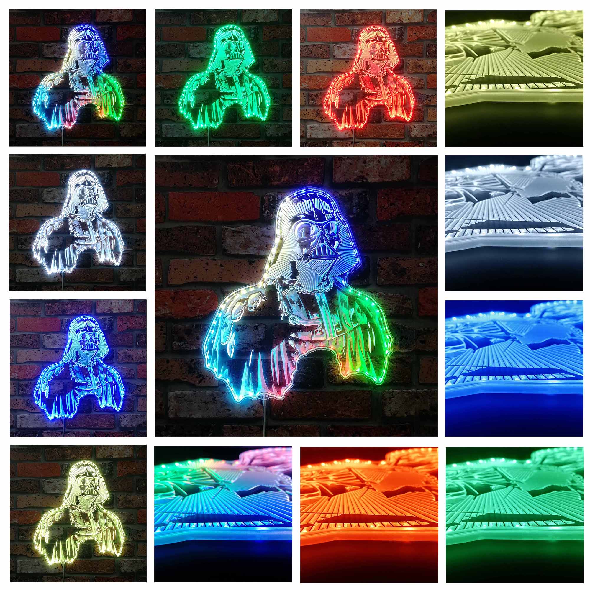 Darth Vader Dynamic RGB Edge Lit LED Sign