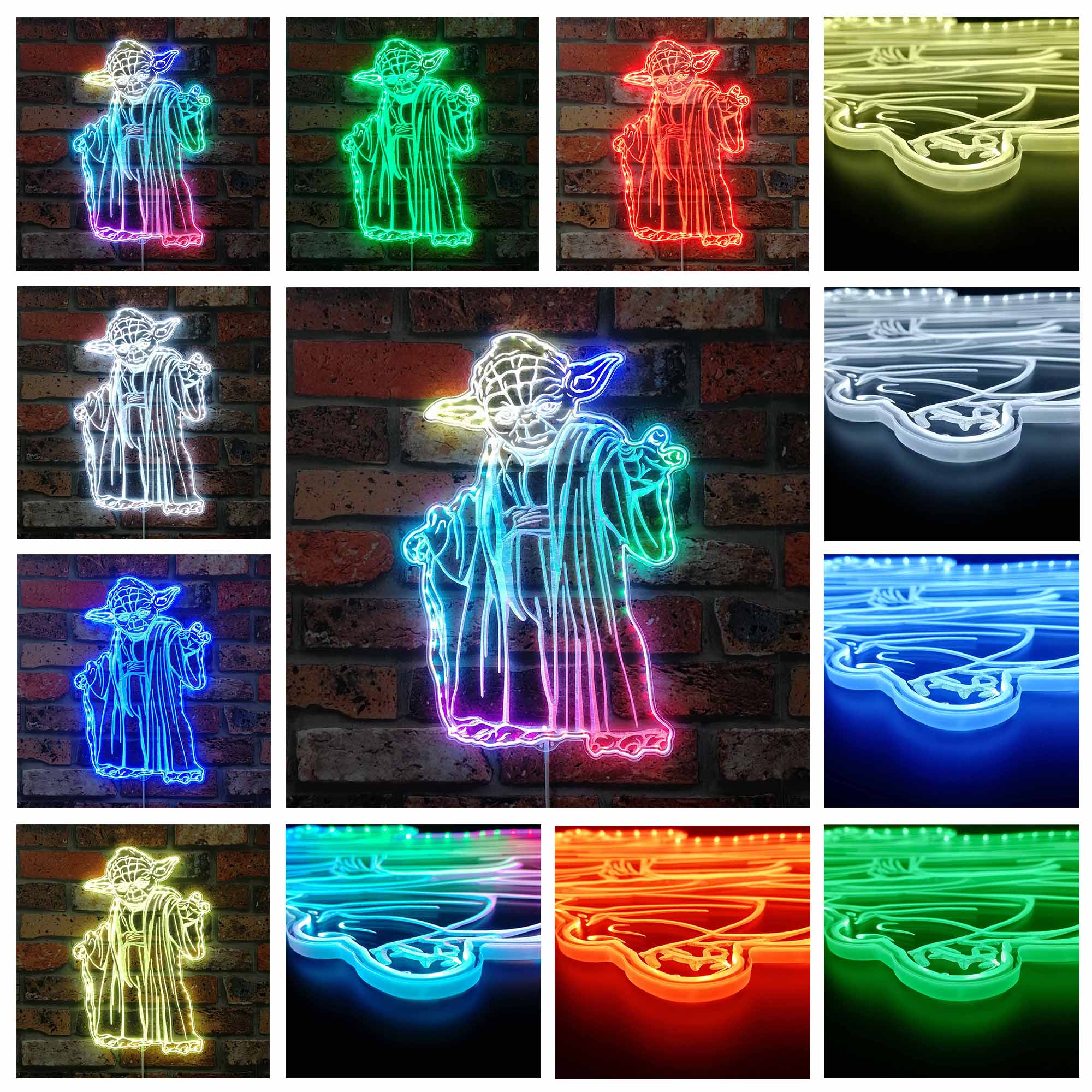 Star Wars Yoda Dynamic RGB Edge Lit LED Sign