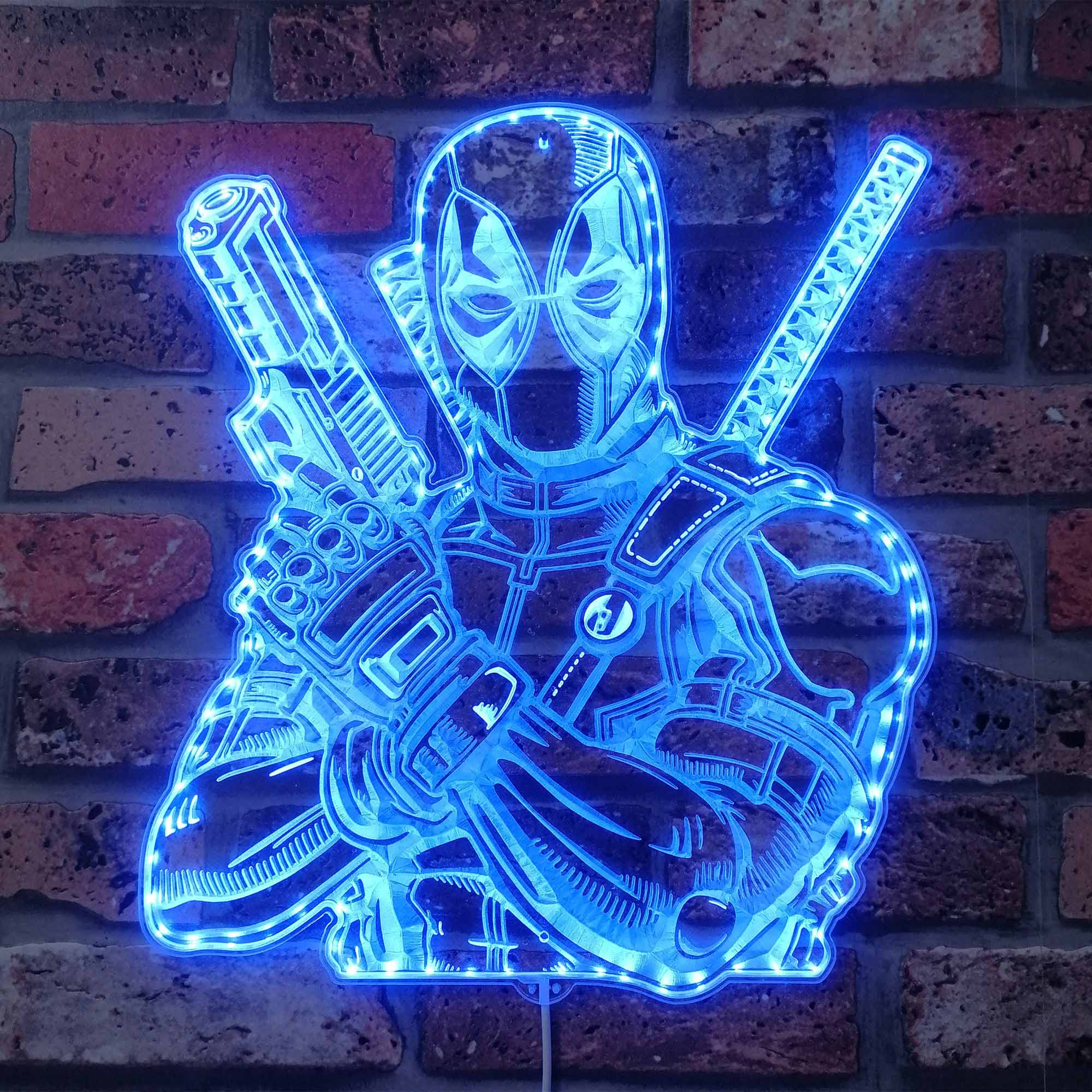 Deadpool Dynamic RGB Edge Lit LED Sign