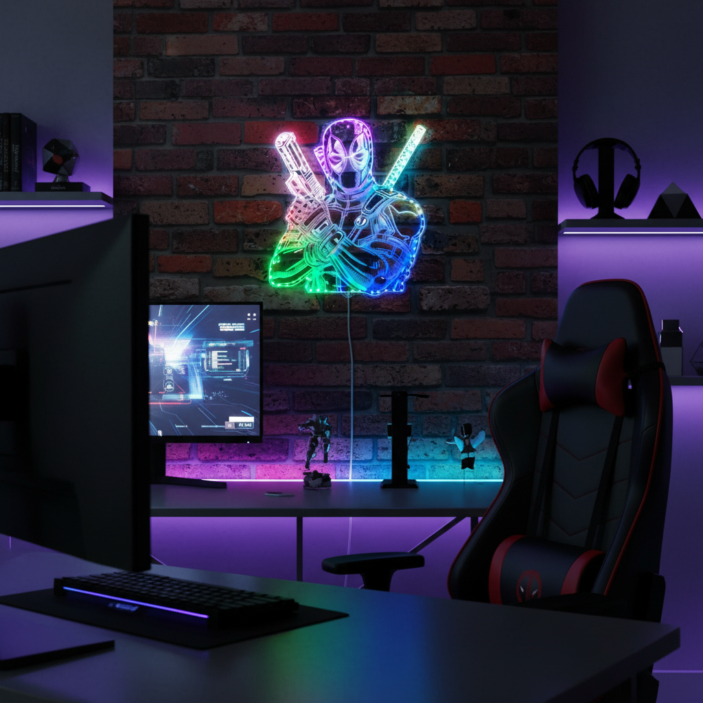 Deadpool Neon RGB Edge Lit LED Sign