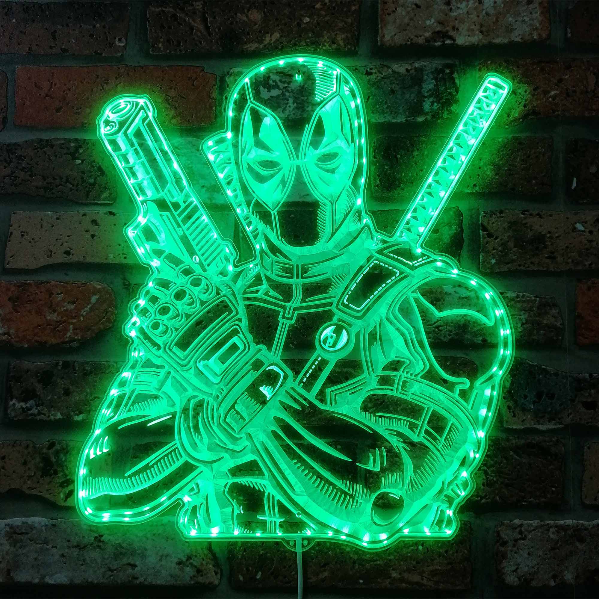 Deadpool Dynamic RGB Edge Lit LED Sign