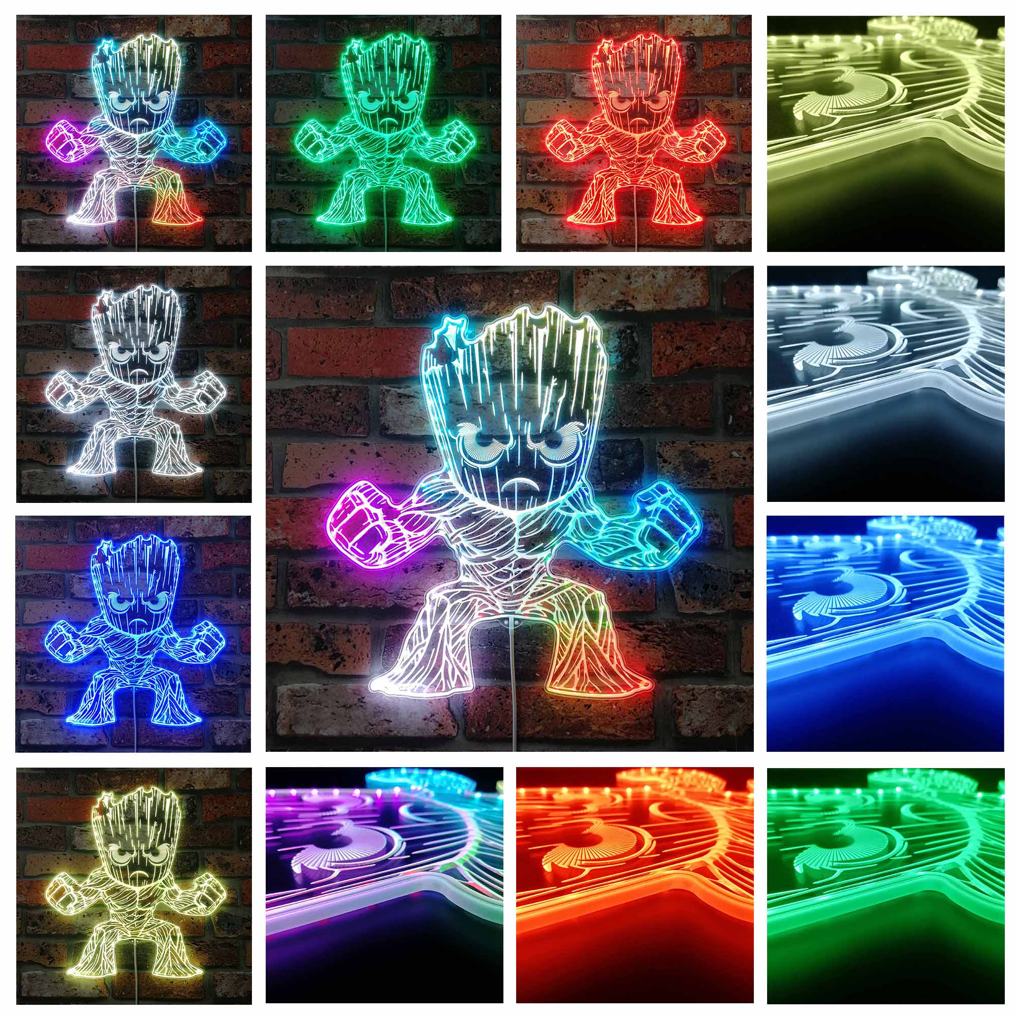 Groot Dynamic RGB Edge Lit LED Sign