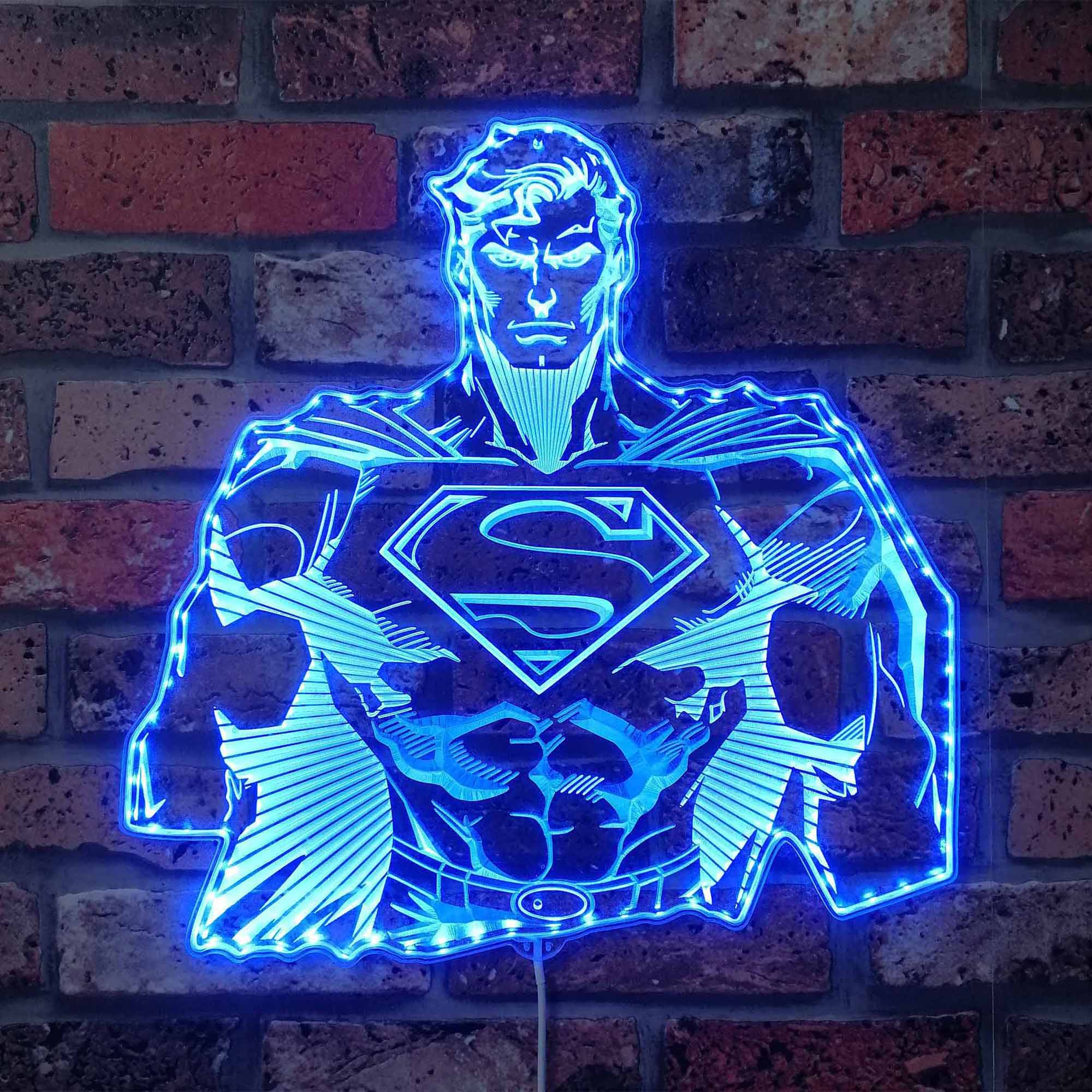 Superman Dynamic RGB Edge Lit LED Sign