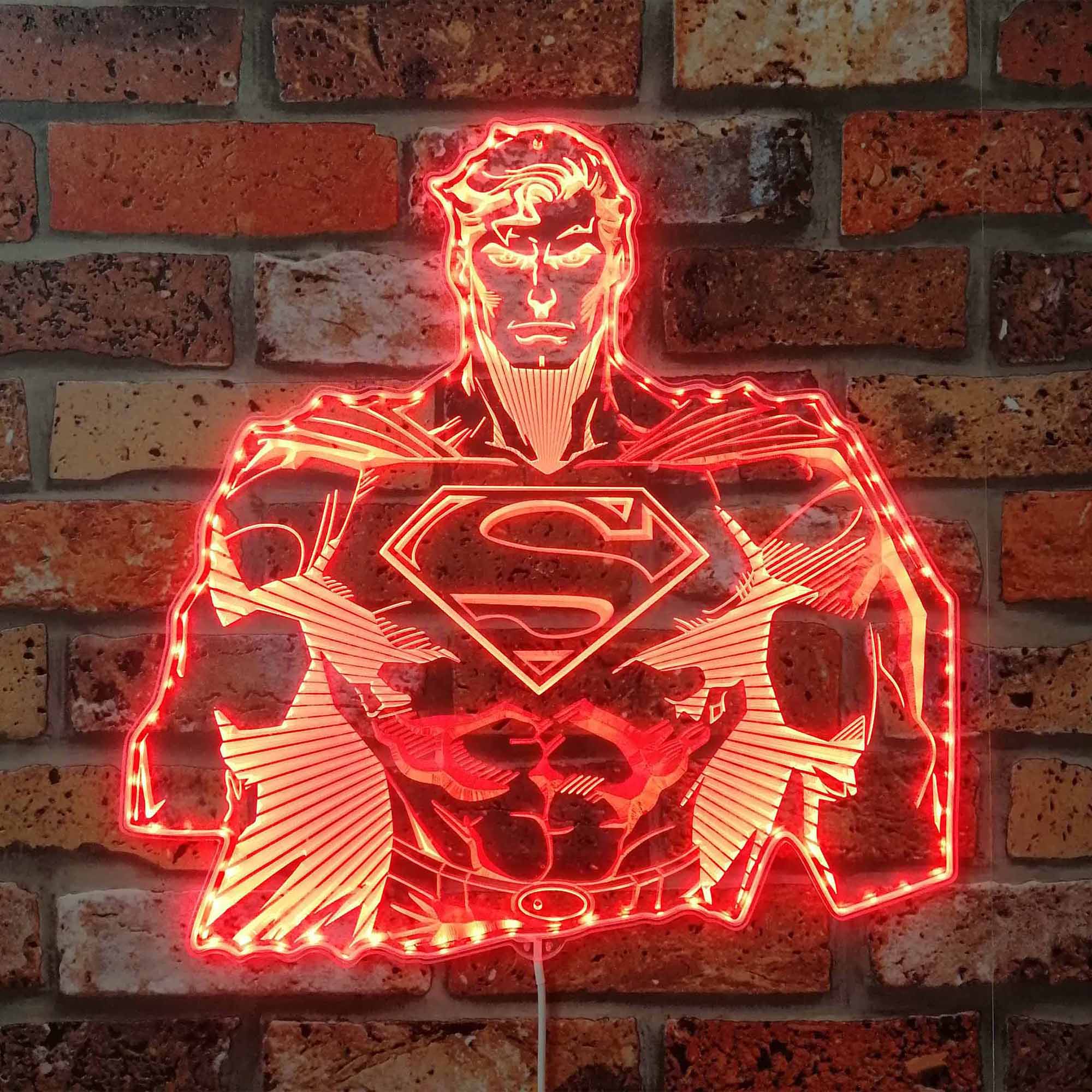 Superman Dynamic RGB Edge Lit LED Sign