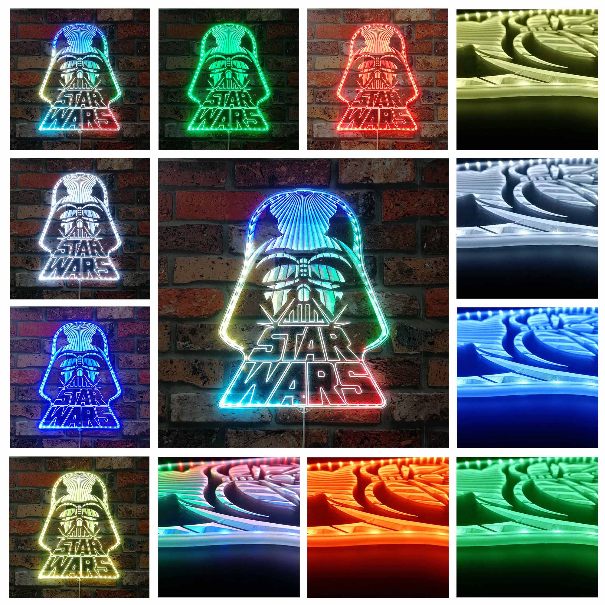 Star Wars Vader Dynamic RGB Edge Lit LED Sign