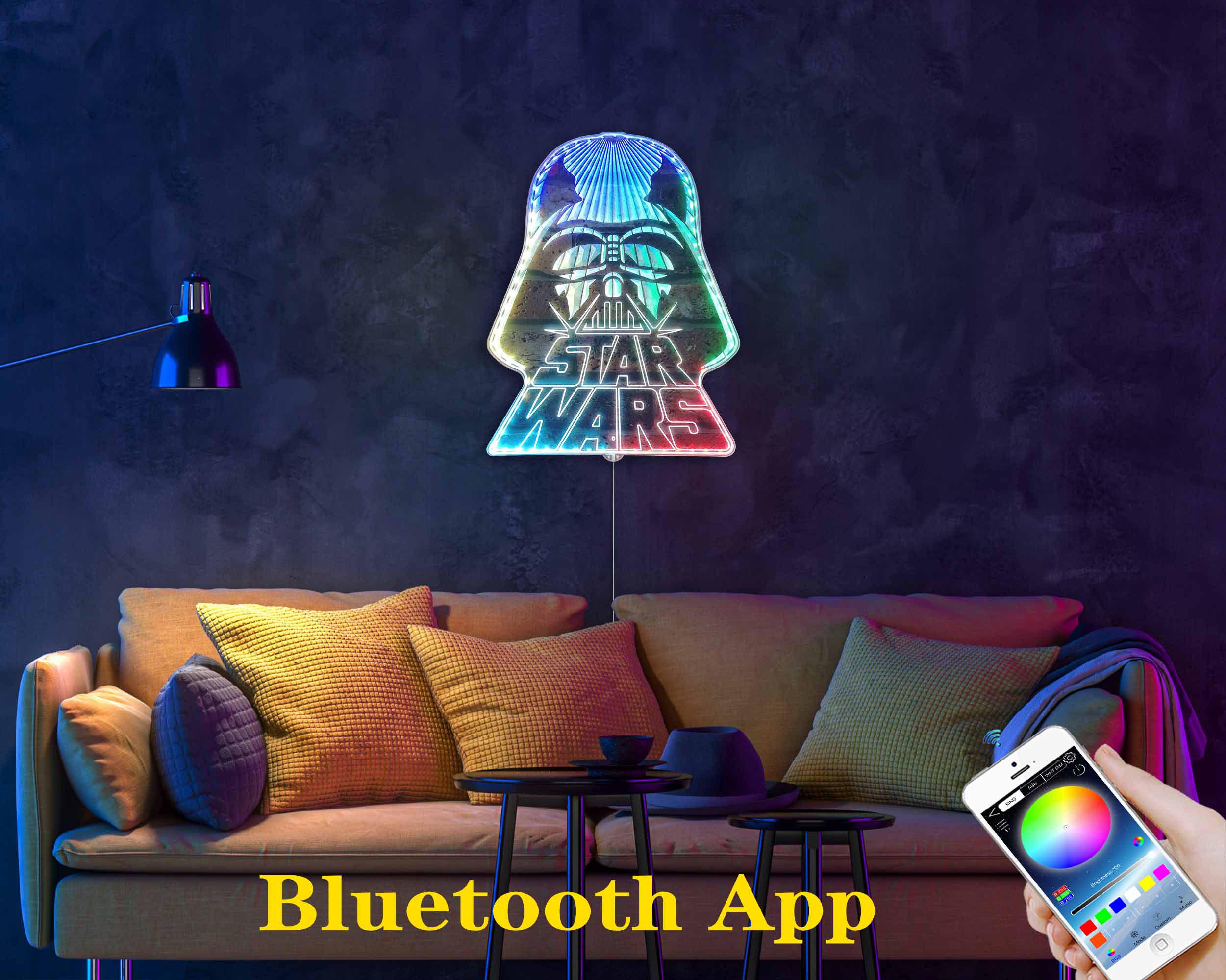 Star Wars Vader Dynamic RGB Edge Lit LED Sign