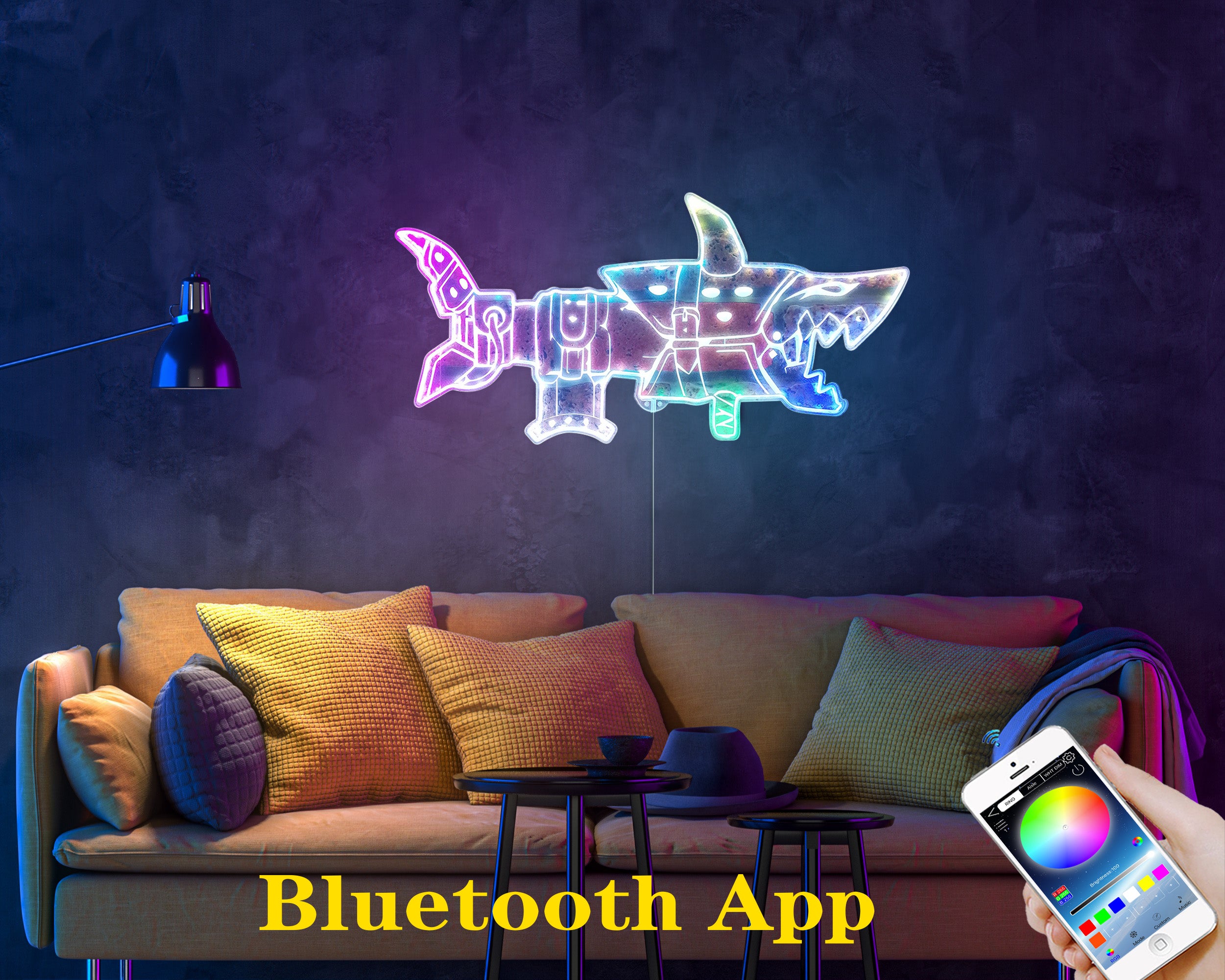 Jinx Arcane Fishbones Neon RGB Edge Lit LED Sign