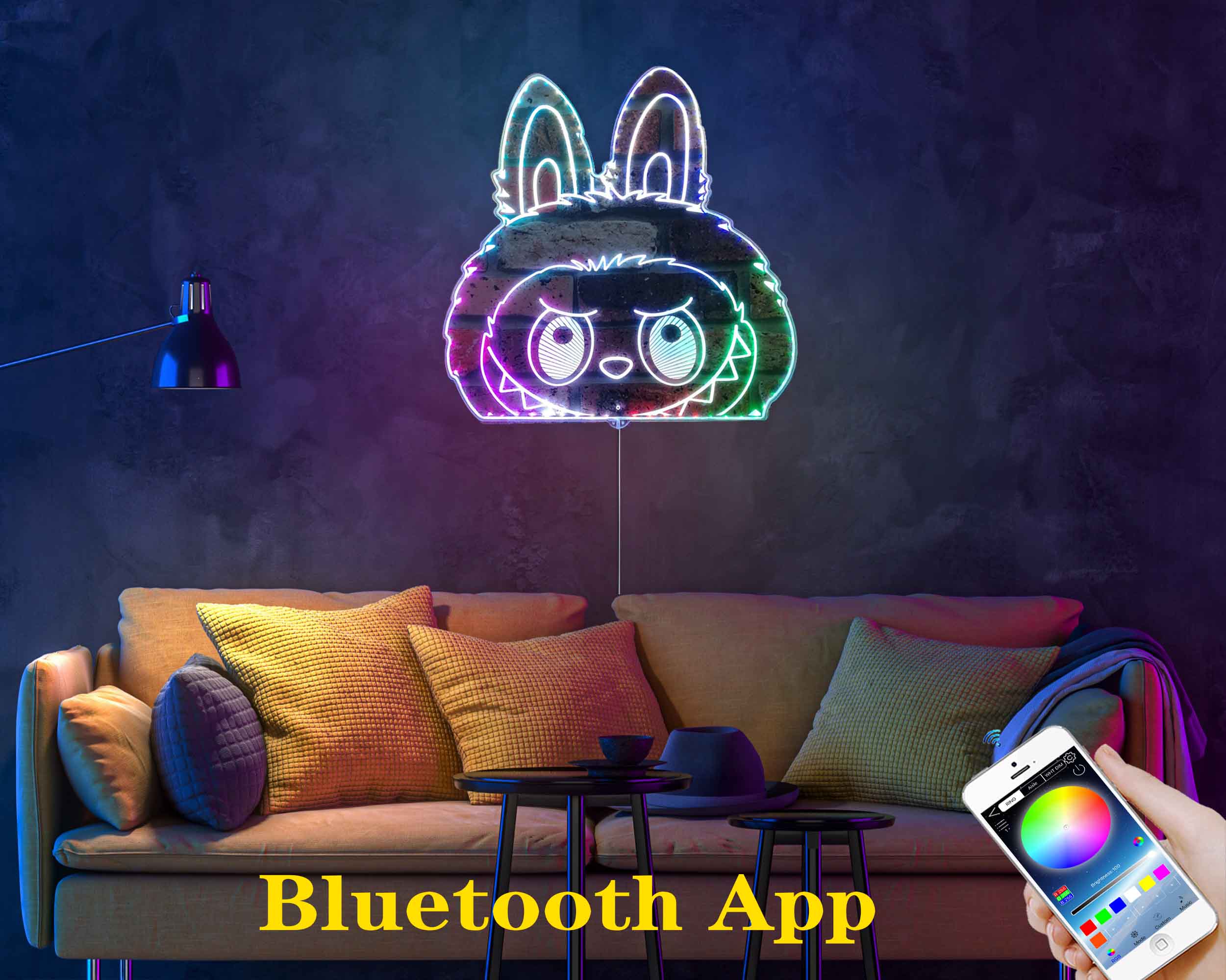 Labubu Dynamic RGB Edge Lit LED Sign | PROLEDSIGN