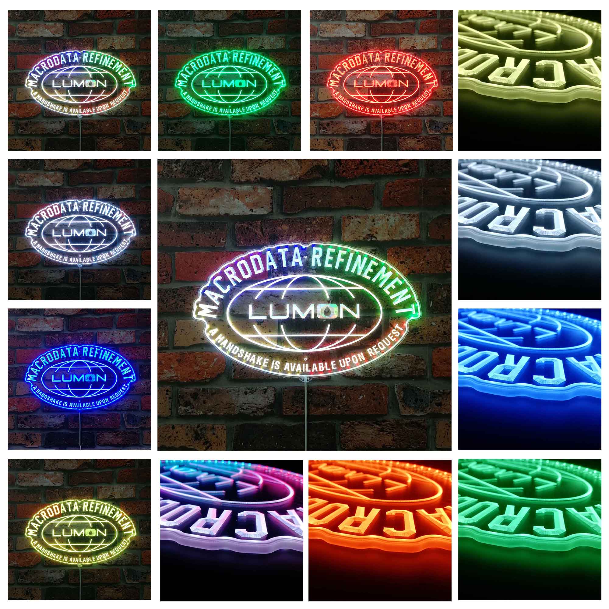 Lumon Industries Inspired Dynamic RGB Edge Lit LED Sign | PROLEDSIGN