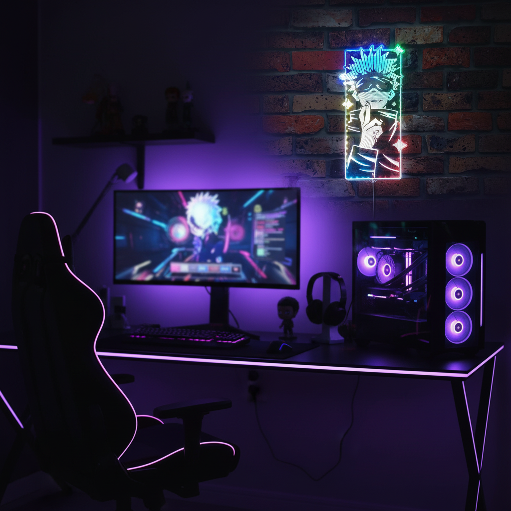 Jujutsu Kaisen Satoru Gojo Neon RGB Edge Lit LED Sign