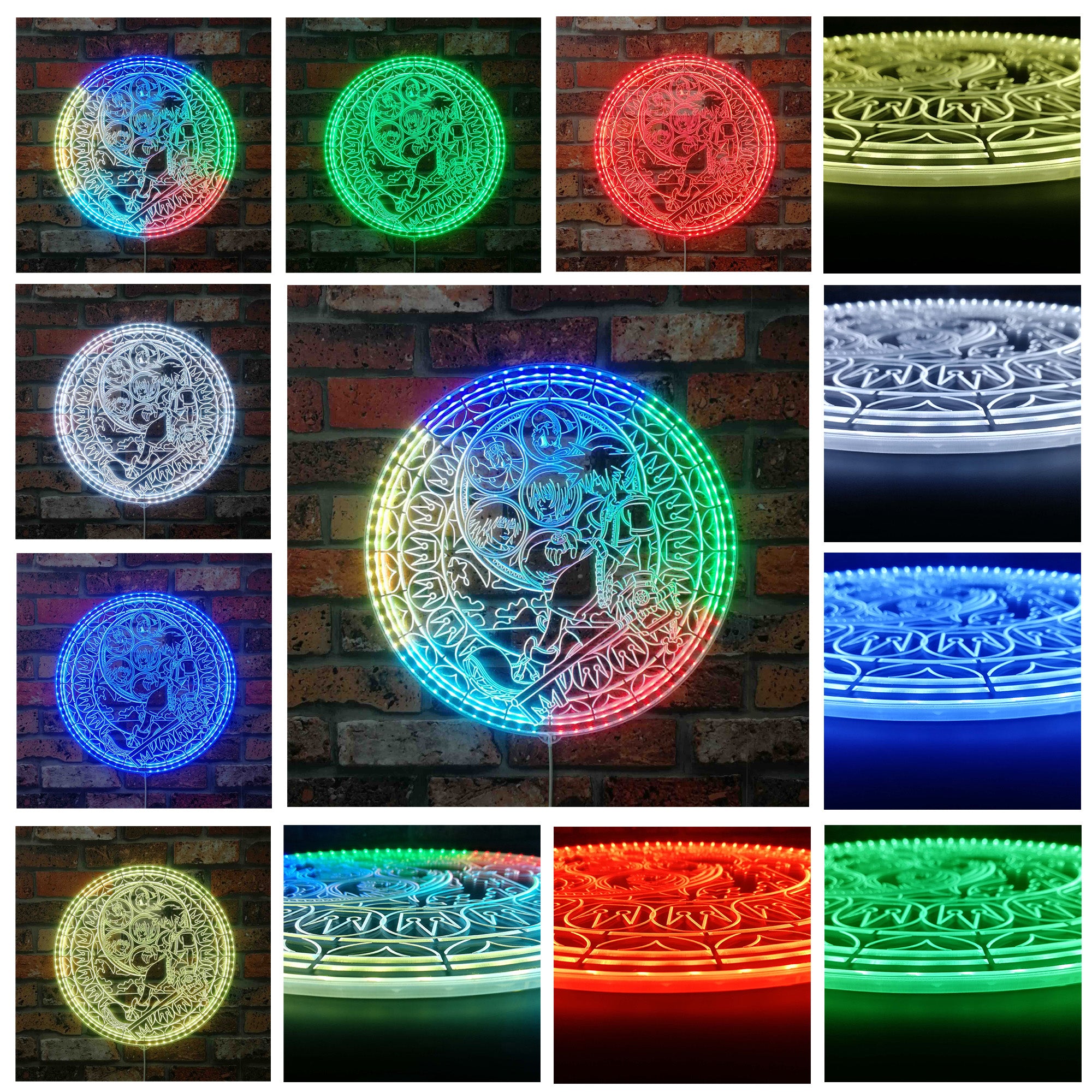 Kingdom Hearts Neon LED Sign with Dynamic RGB Colors