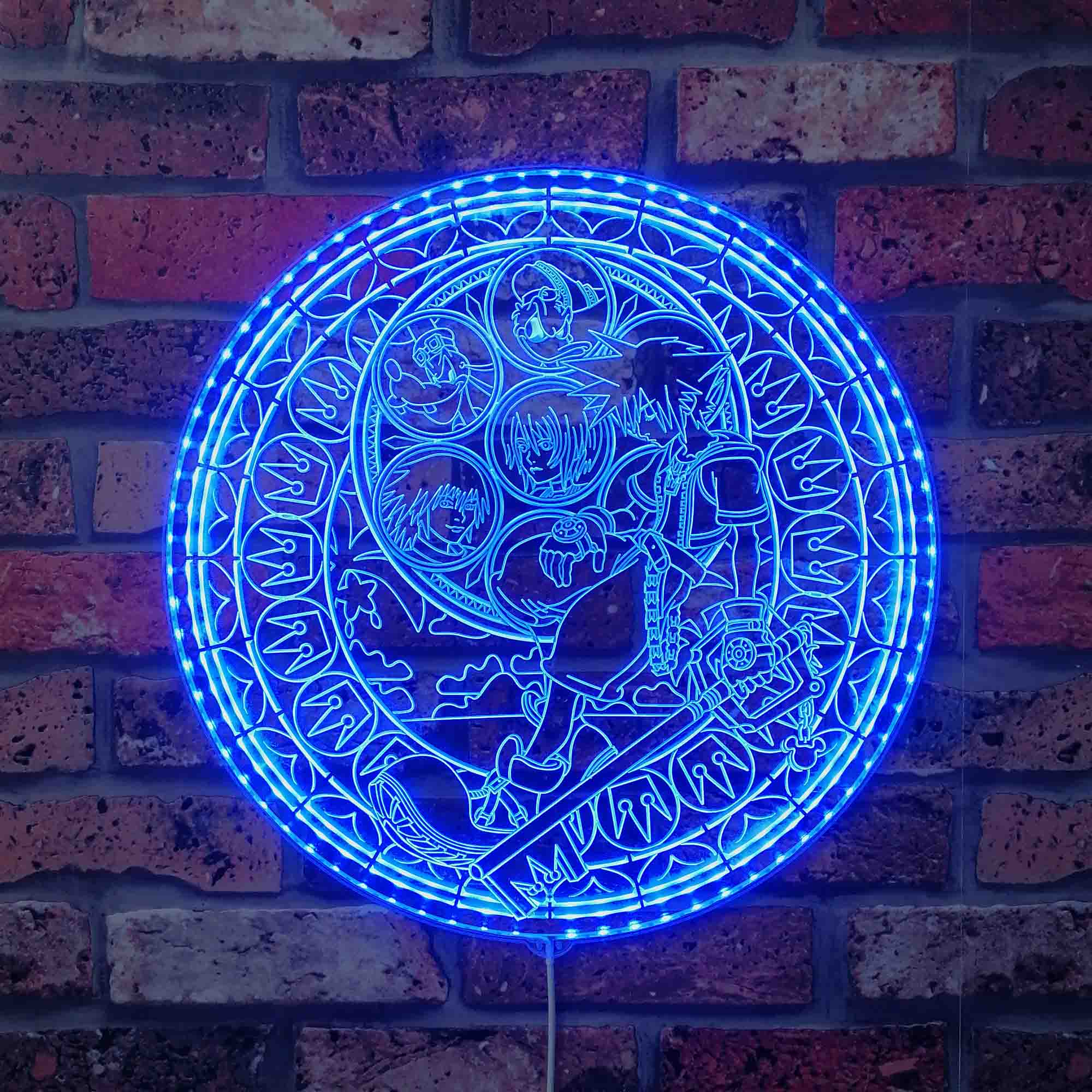 Kingdom Hearts Neon LED Sign with Dynamic RGB Colors