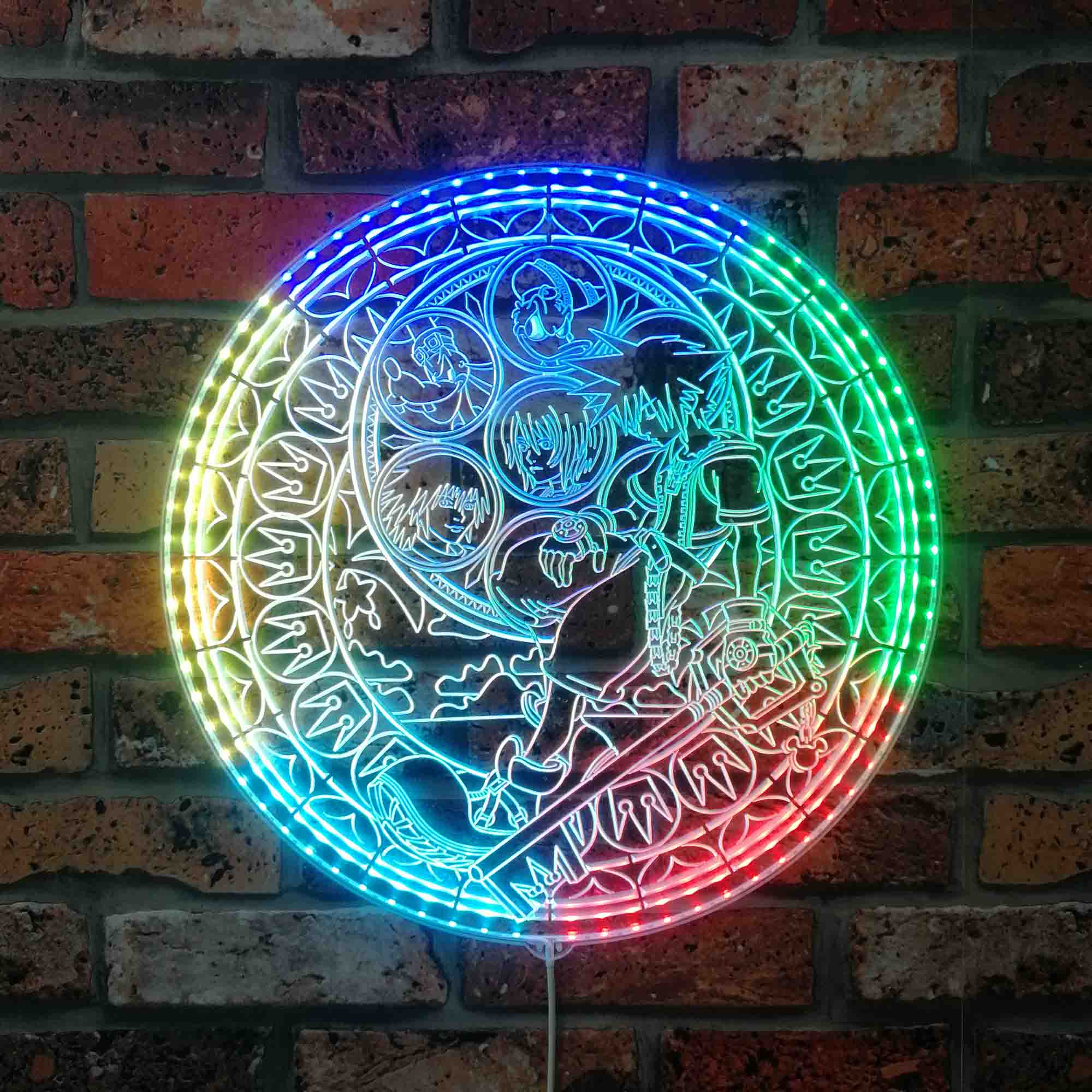 Kingdom Hearts Neon LED Sign with Dynamic RGB Colors