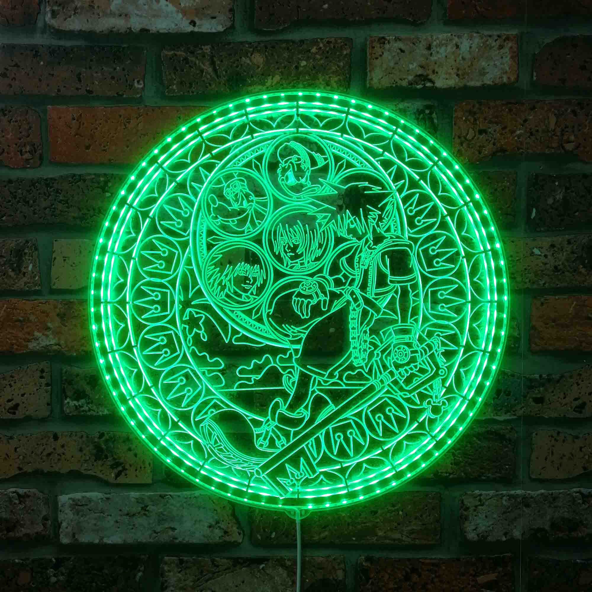 Kingdom Hearts Neon LED Sign with Dynamic RGB Colors