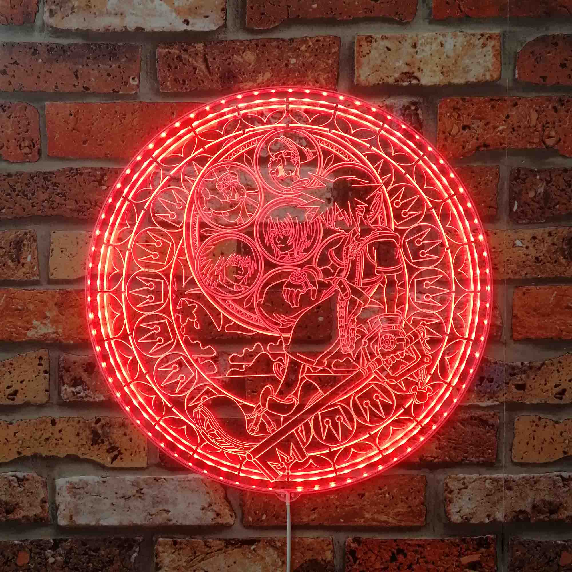 Kingdom Hearts Neon LED Sign with Dynamic RGB Colors