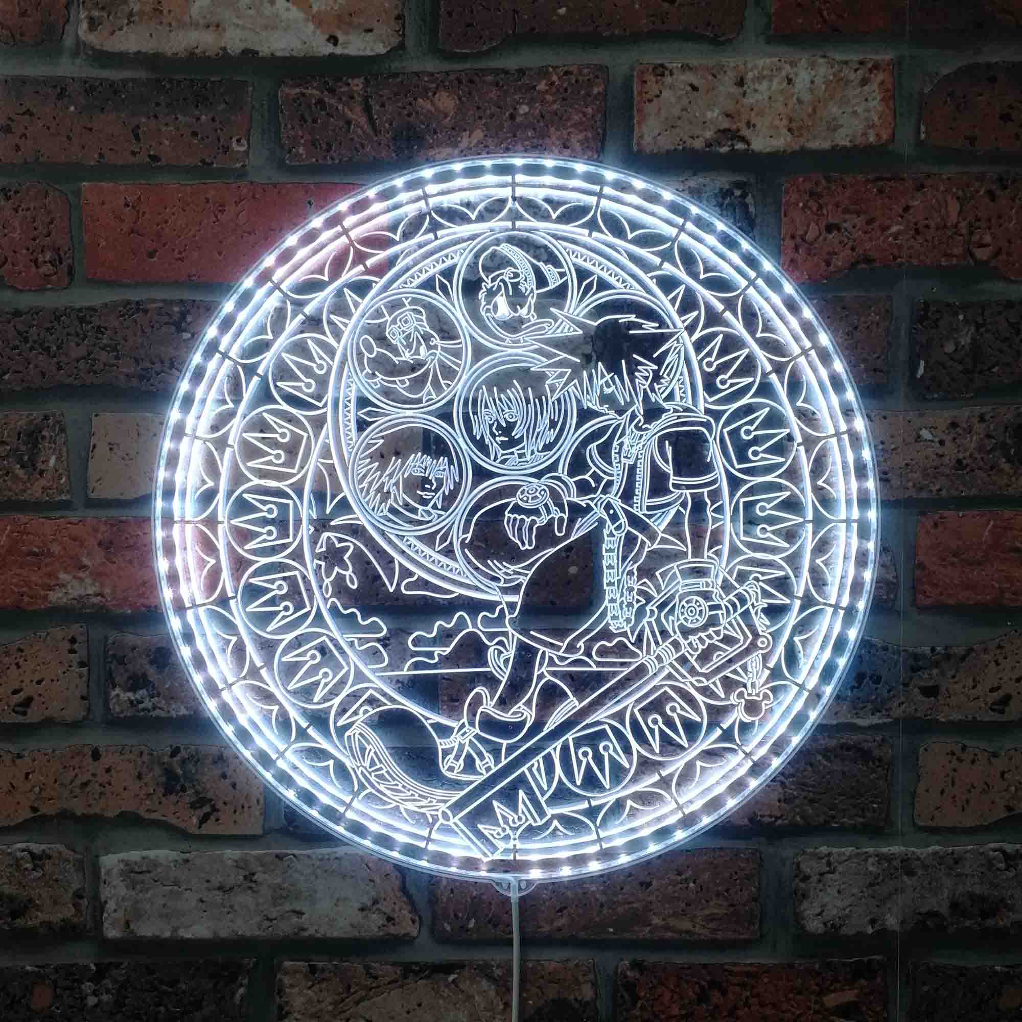 Kingdom Hearts Neon LED Sign with Dynamic RGB Colors