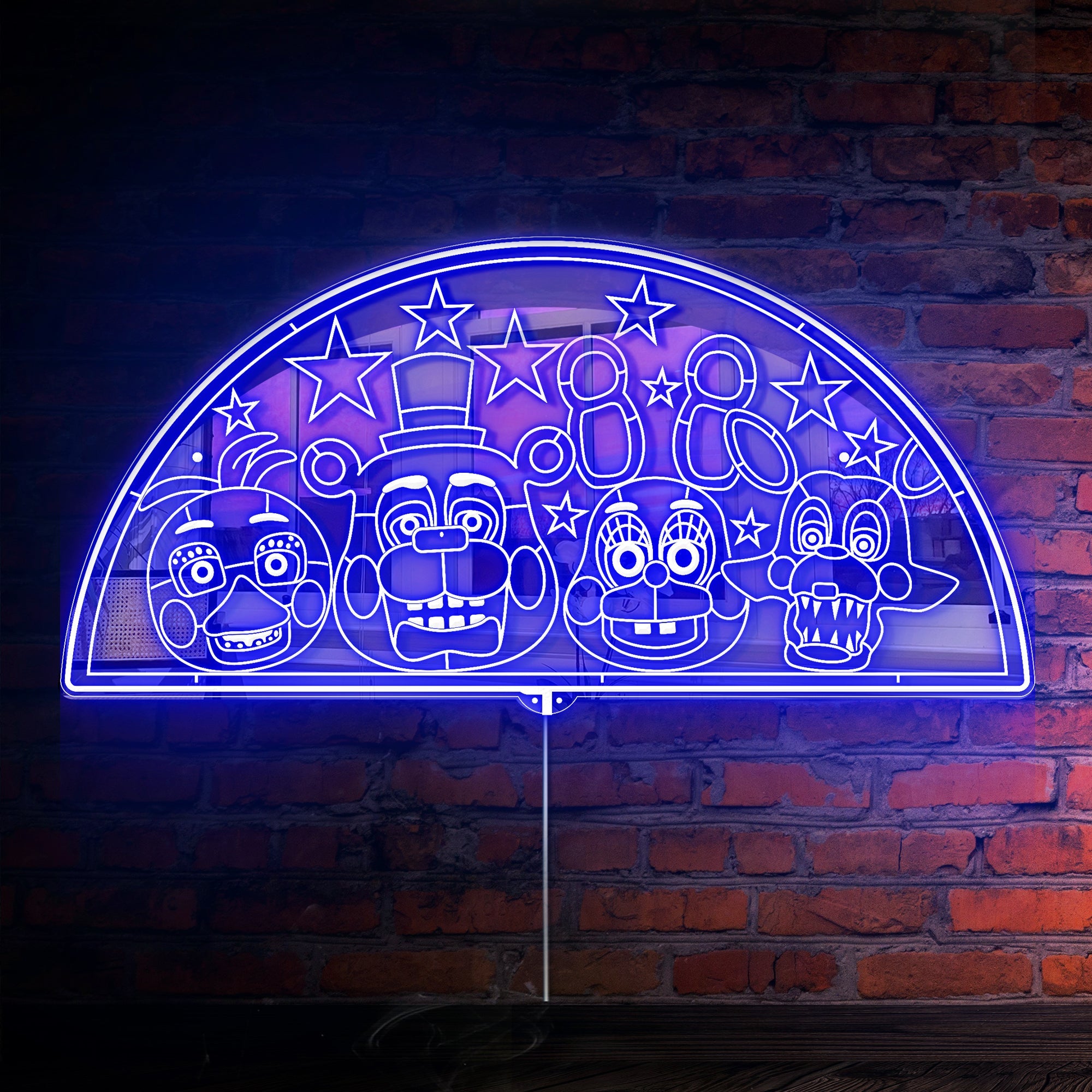 Five Nights at Freddy's Freddy Chica Bonne Foxy RGB LED Neon Sign with ...