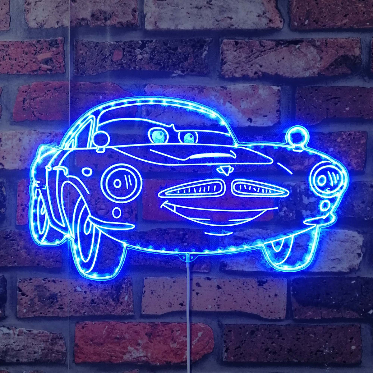 Finn McMissile Mcqueen Cartoon Dynamic RGB Edge Lit LED Sign | PROLEDSIGN