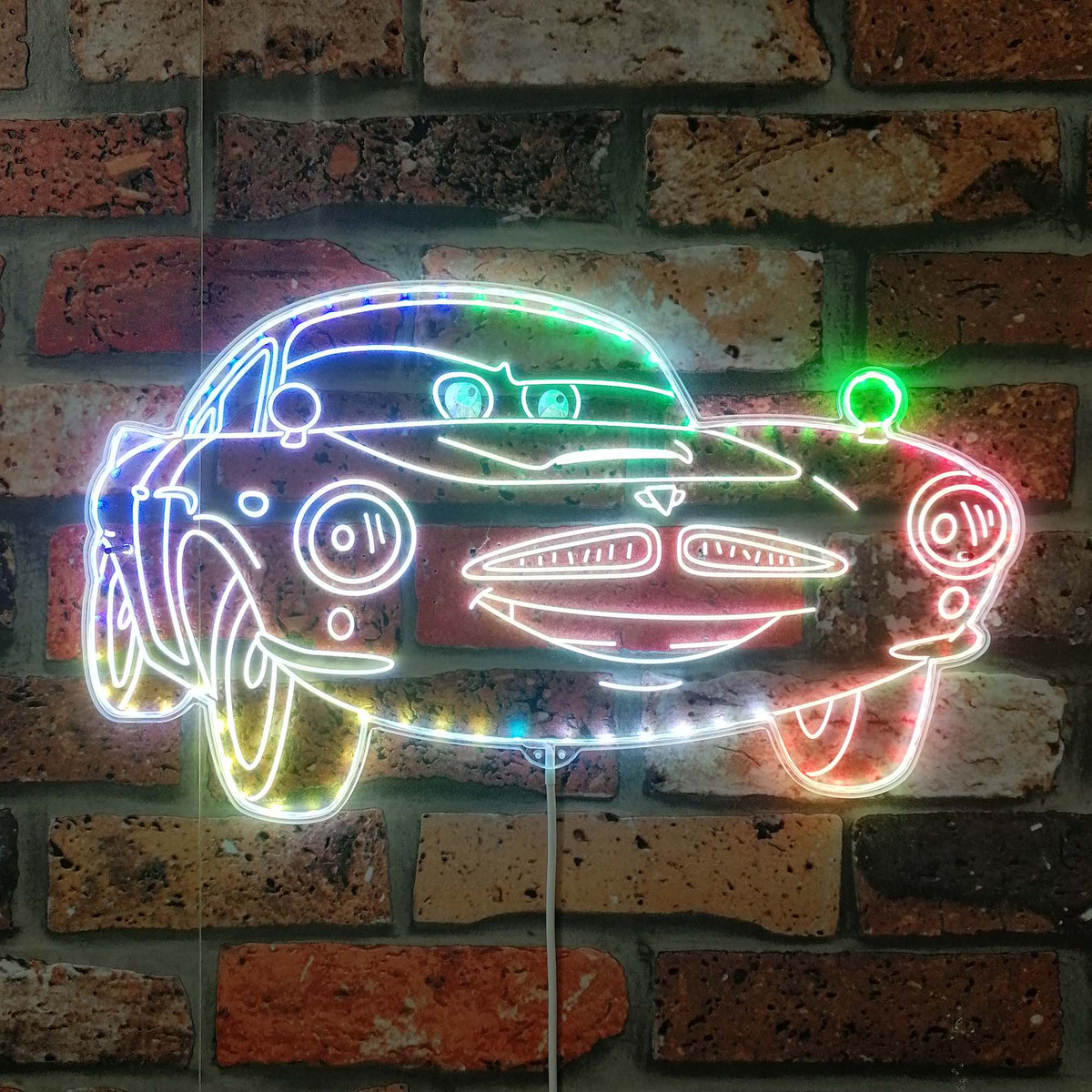Finn McMissile Mcqueen Cartoon Dynamic RGB Edge Lit LED Sign | PROLEDSIGN