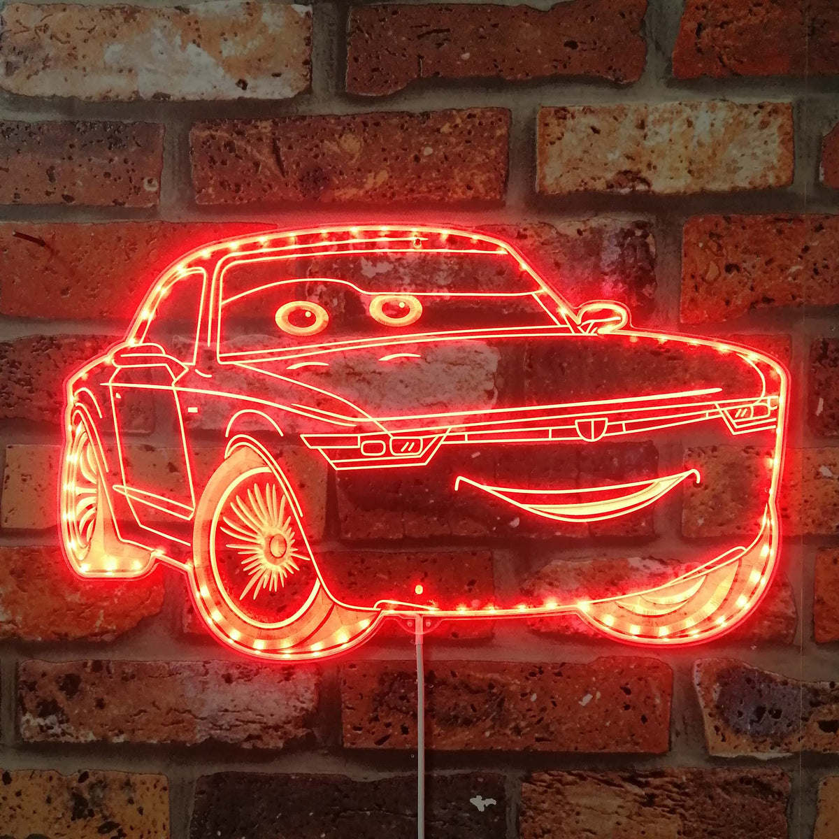 Sterling Mcqueen Cartoon Dynamic RGB Edge Lit LED Sign | PROLEDSIGN