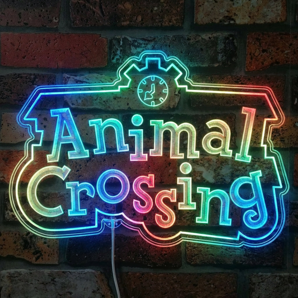 Animal Crossing Neon LED Sign with Dynamic RGB Colors