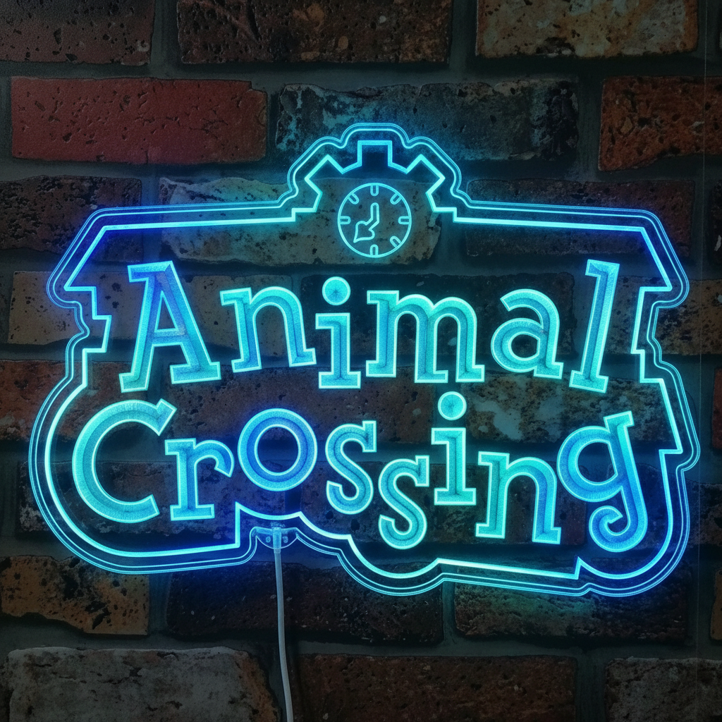 Animal Crossing Neon LED Sign with Dynamic RGB Colors