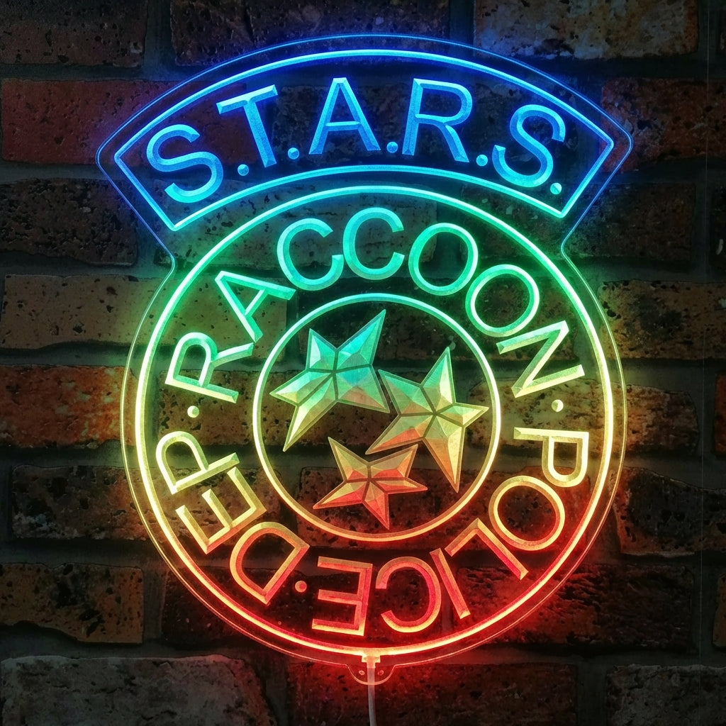 Resident Evil 9 Neon LED Sign with Dynamic RGB Colors