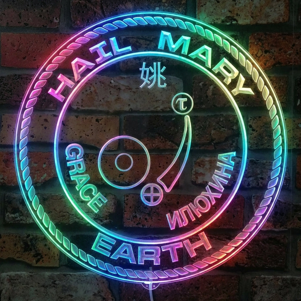 Haley Led Sign Project Hail Mary Dynamic RGB Edge Lit LED Sign | PROLEDSIGN