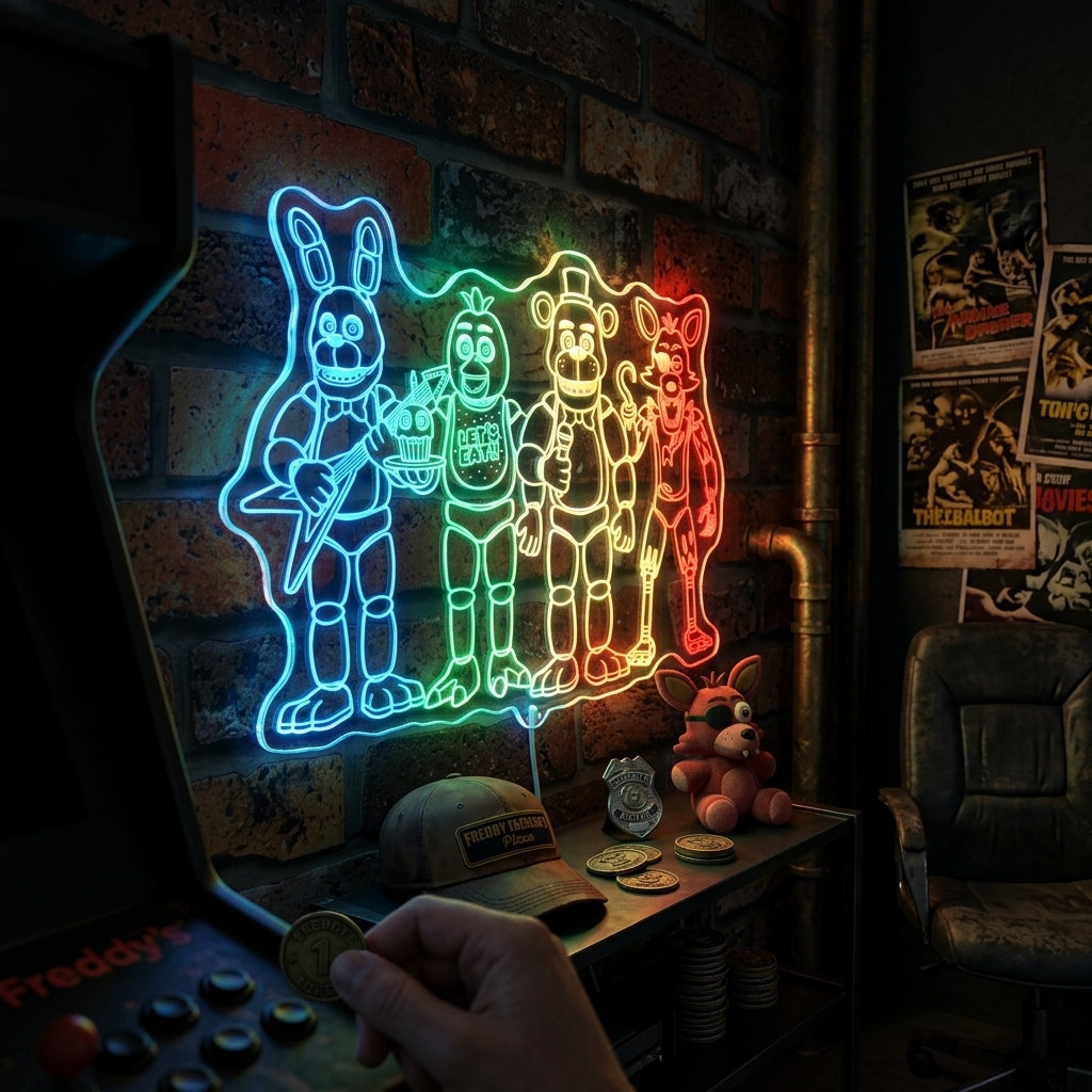 Five Nights at Freddy's Dynamic RGB Edge Lit LED Sign | PROLEDSIGN