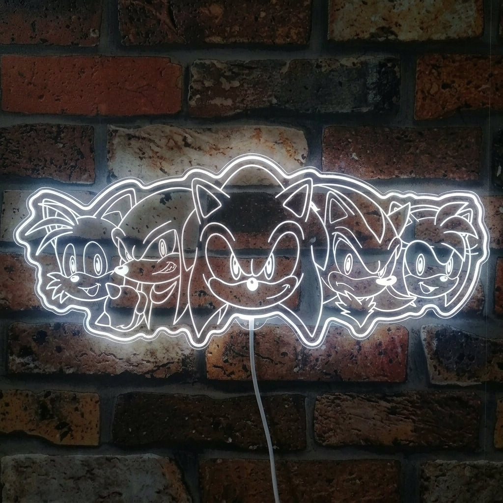 Sonic the Hedgehog Tails Knuckles Shadow Amy Rose Dynamic RGB Edge Lit ...