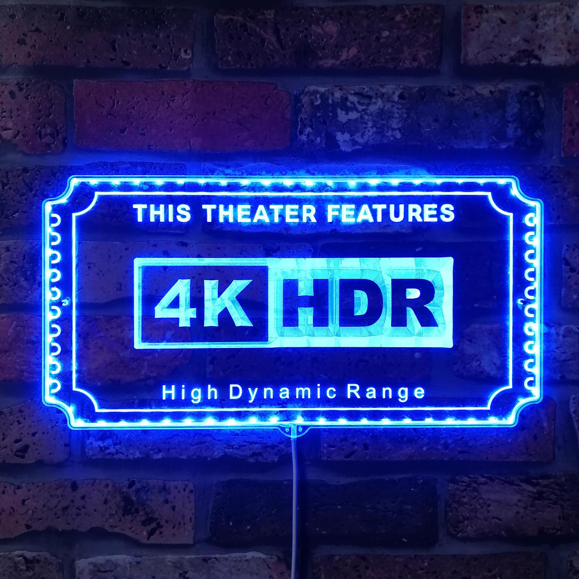 4K HDR Home Movie Theater Dynamic RGB Edge Lit LED Sign