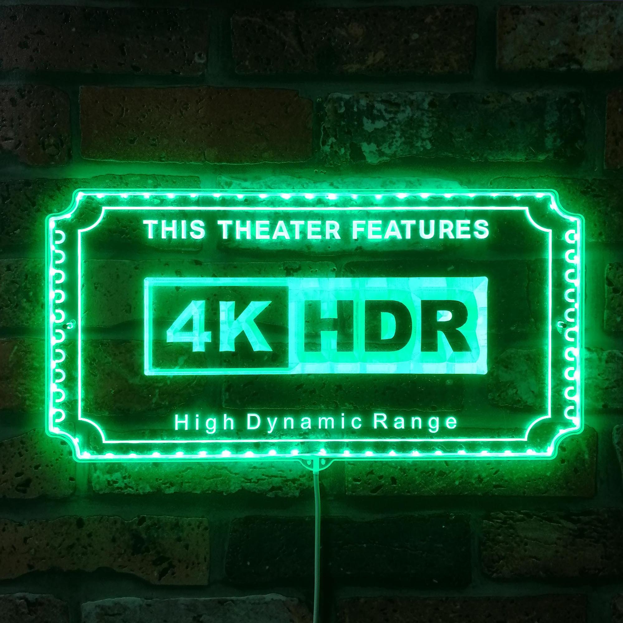 4K HDR Home Movie Theater Dynamic RGB Edge Lit LED Sign