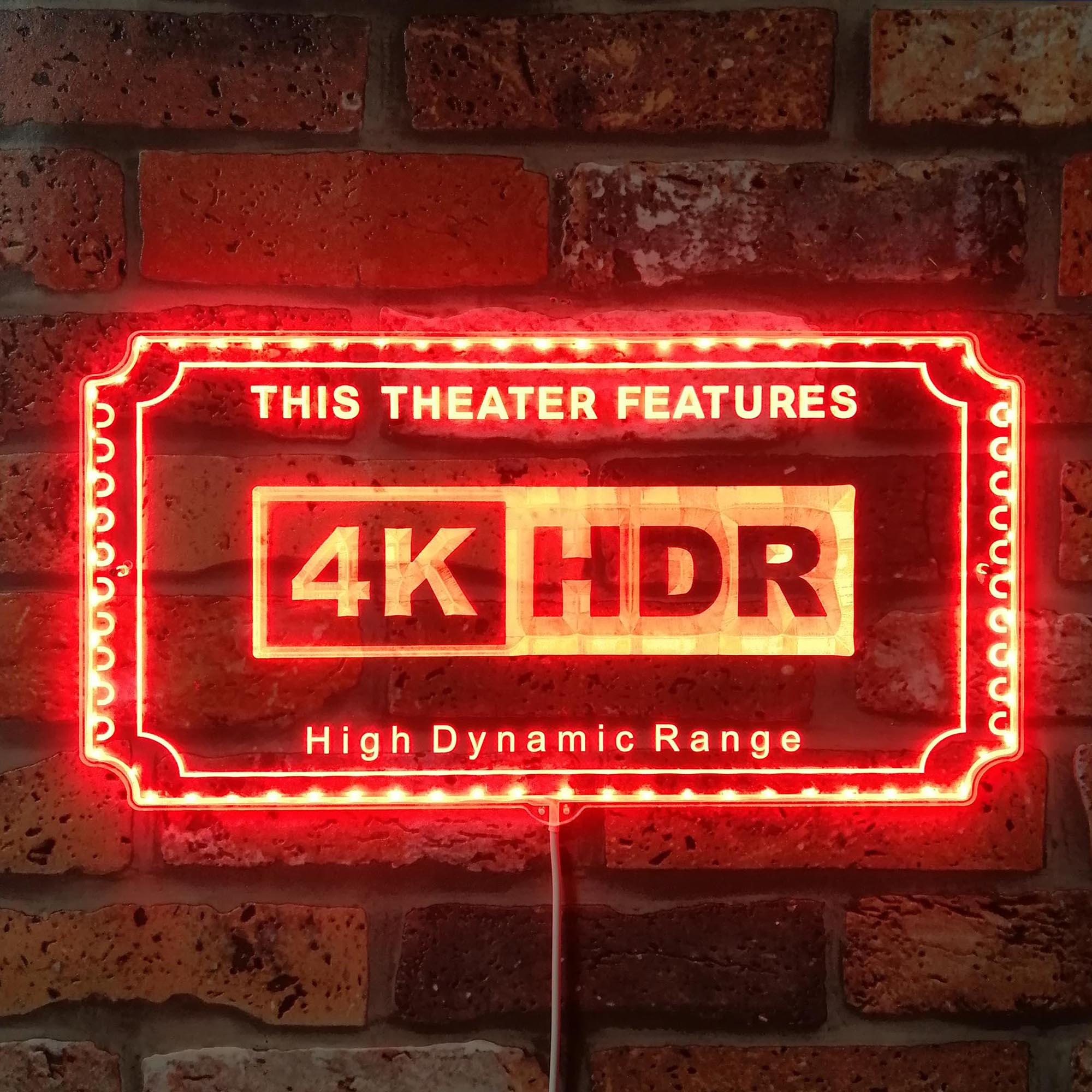 4K HDR Home Movie Theater Dynamic RGB Edge Lit LED Sign