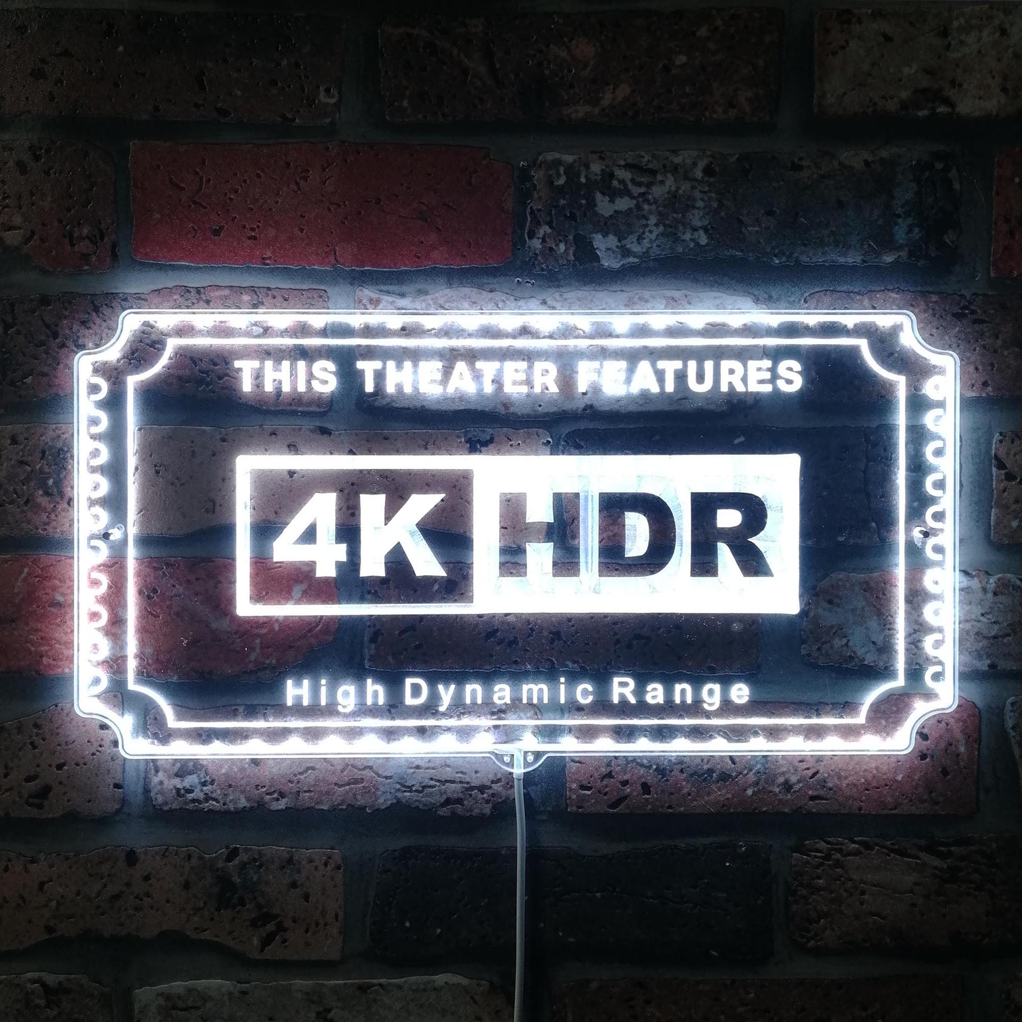 4K HDR Home Movie Theater Dynamic RGB Edge Lit LED Sign