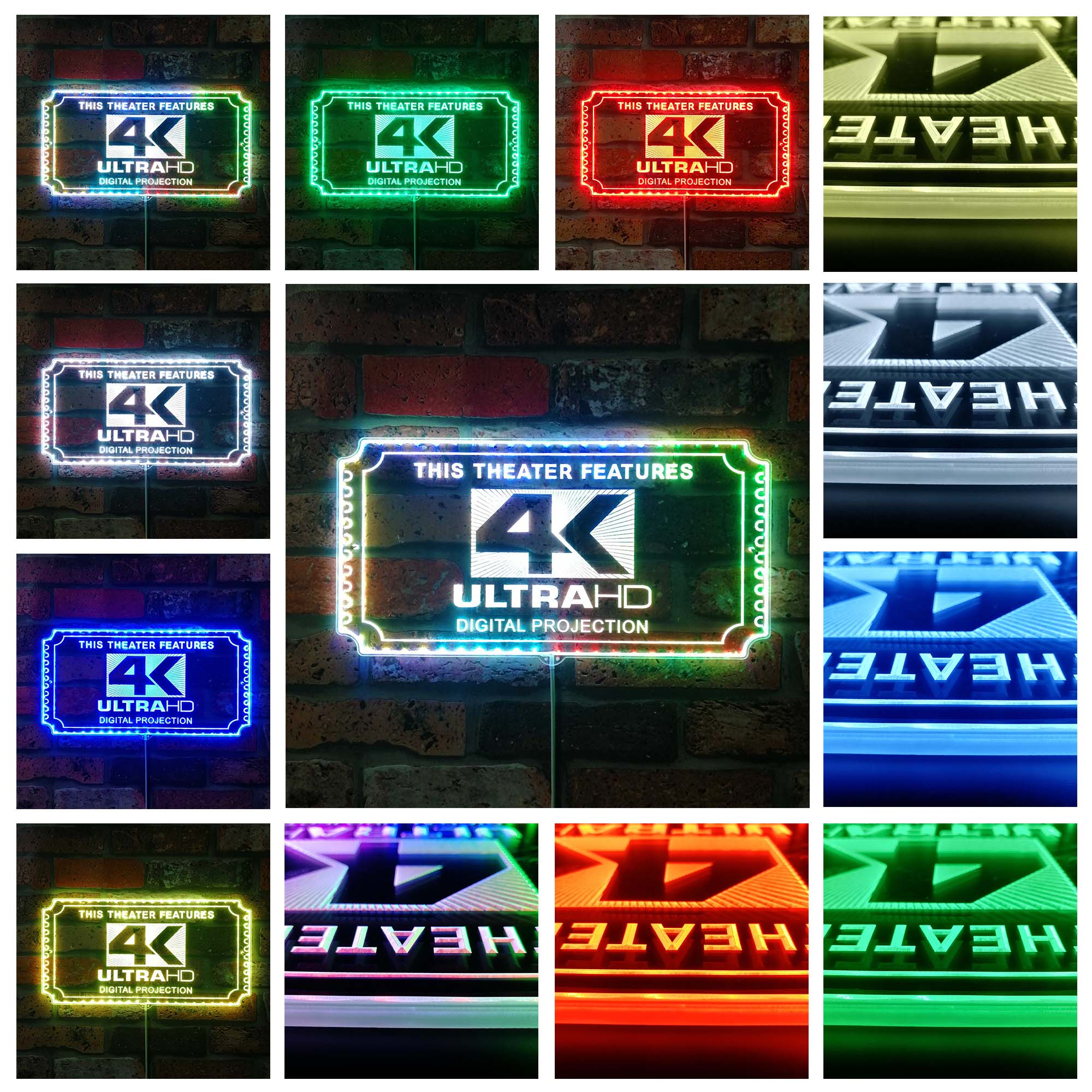 4K Ultra HD Dynamic RGB Edge Lit LED Sign