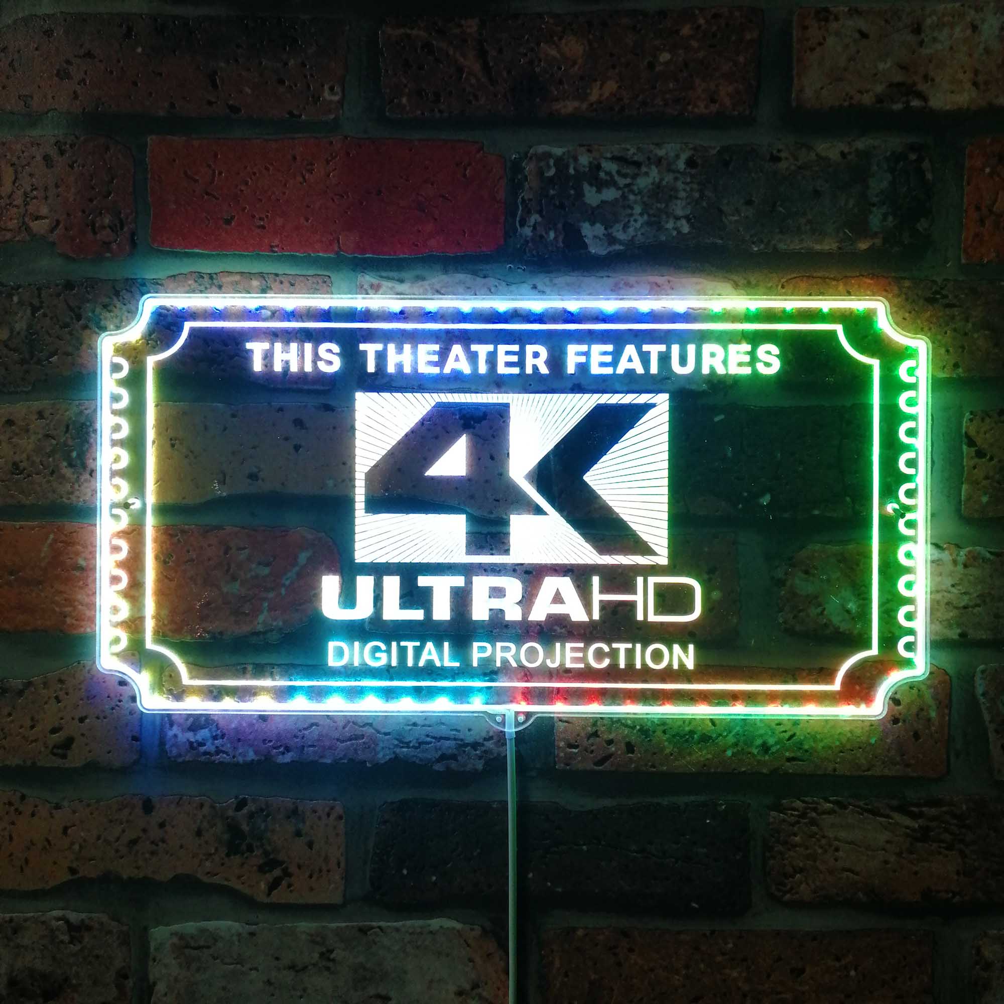 4K Ultra HD Dynamic RGB Edge Lit LED Sign