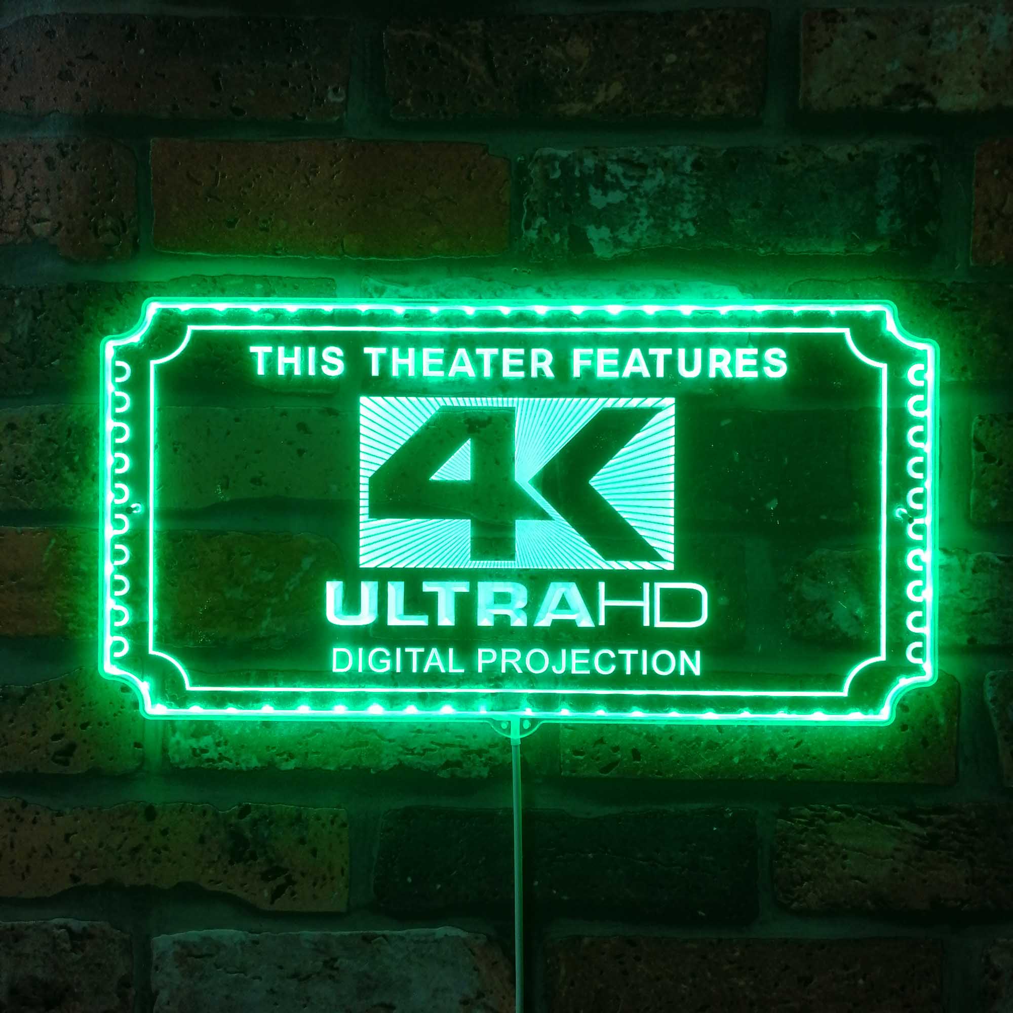 4K Ultra HD Dynamic RGB Edge Lit LED Sign