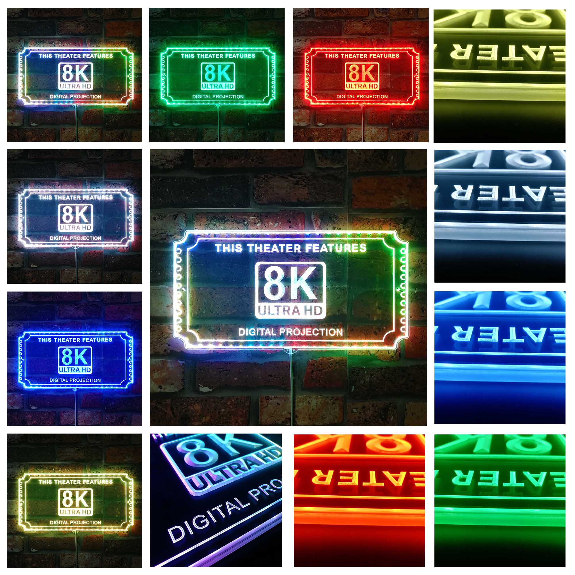 8K Ultra HD Dynamic RGB Edge Lit LED Sign