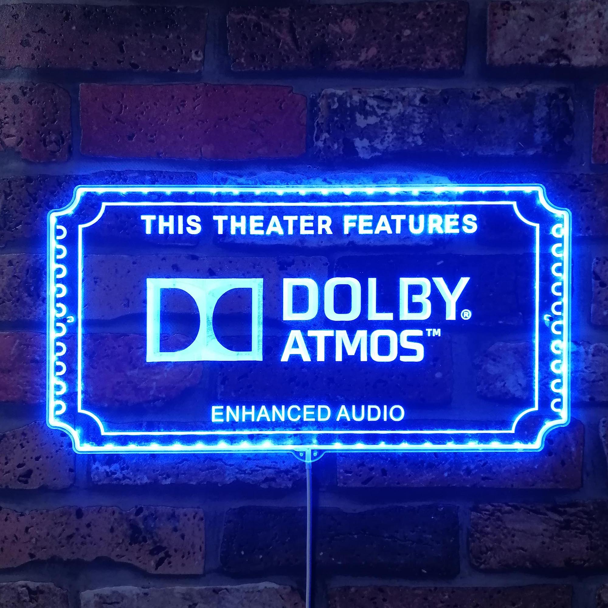 Dolby Atmos Dynamic RGB Edge Lit LED Sign