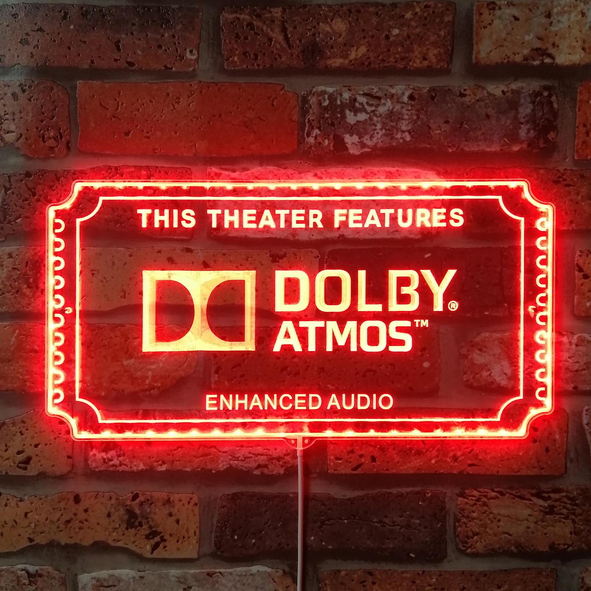 Dolby Atmos Dynamic RGB Edge Lit LED Sign