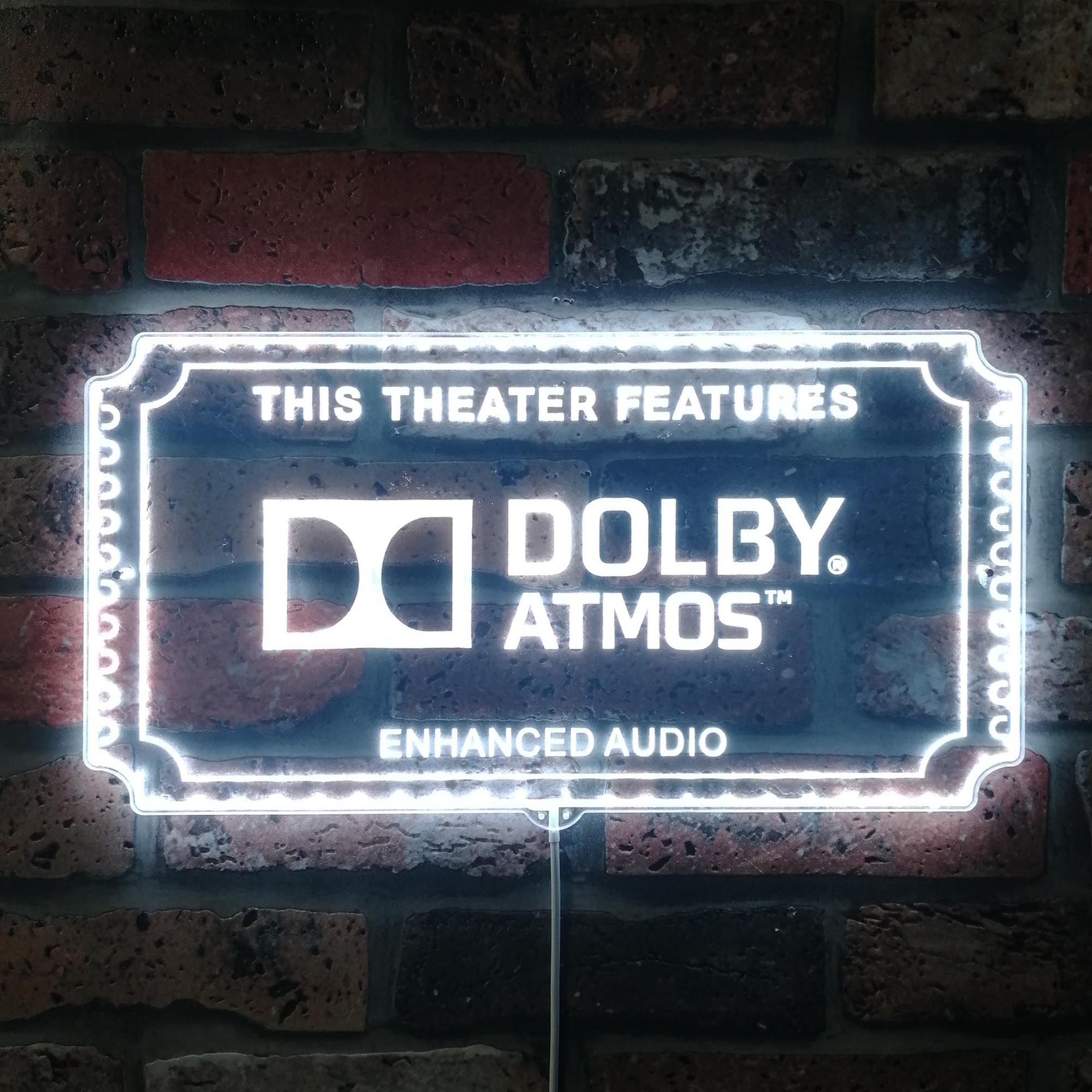 Dolby Atmos Dynamic RGB Edge Lit LED Sign