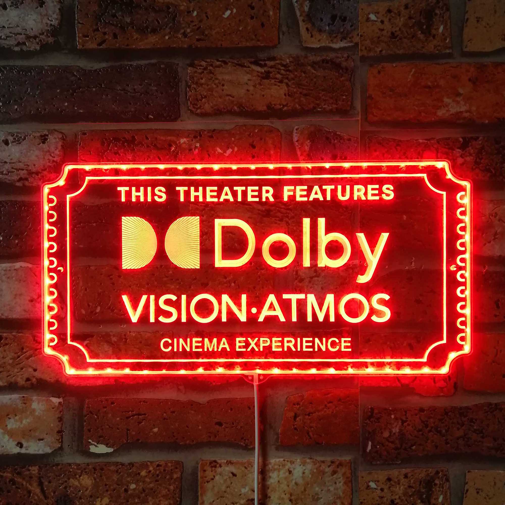 Dolby Vision Atmos Dynamic RGB Edge Lit LED Sign