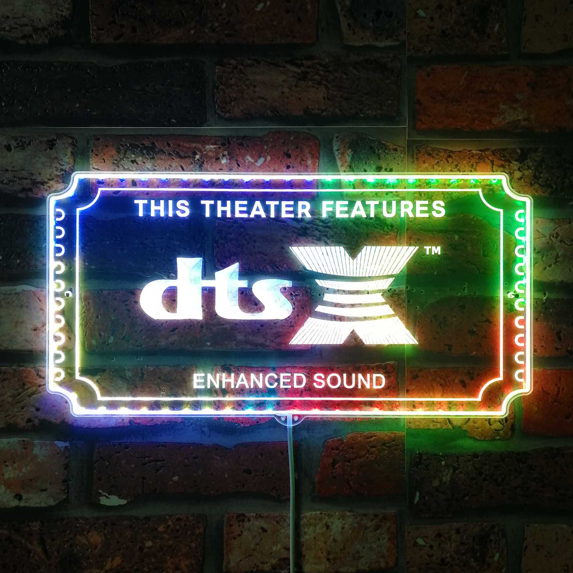 DTSX Dynamic RGB Edge Lit LED Sign