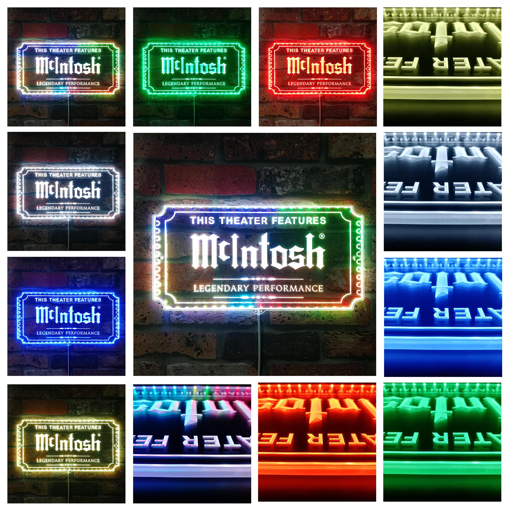 McIntosh Dynamic RGB Edge Lit LED Sign