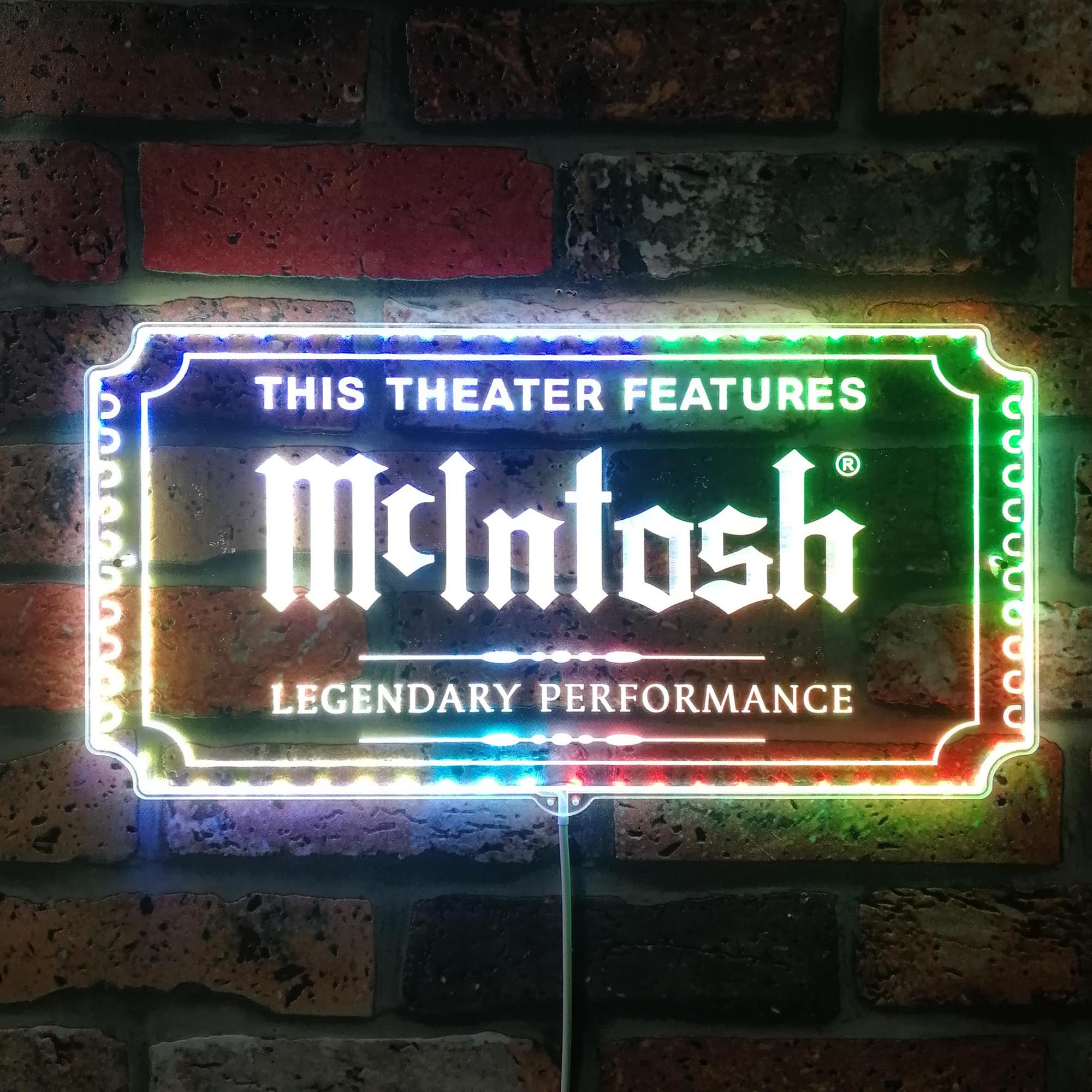 McIntosh Dynamic RGB Edge Lit LED Sign