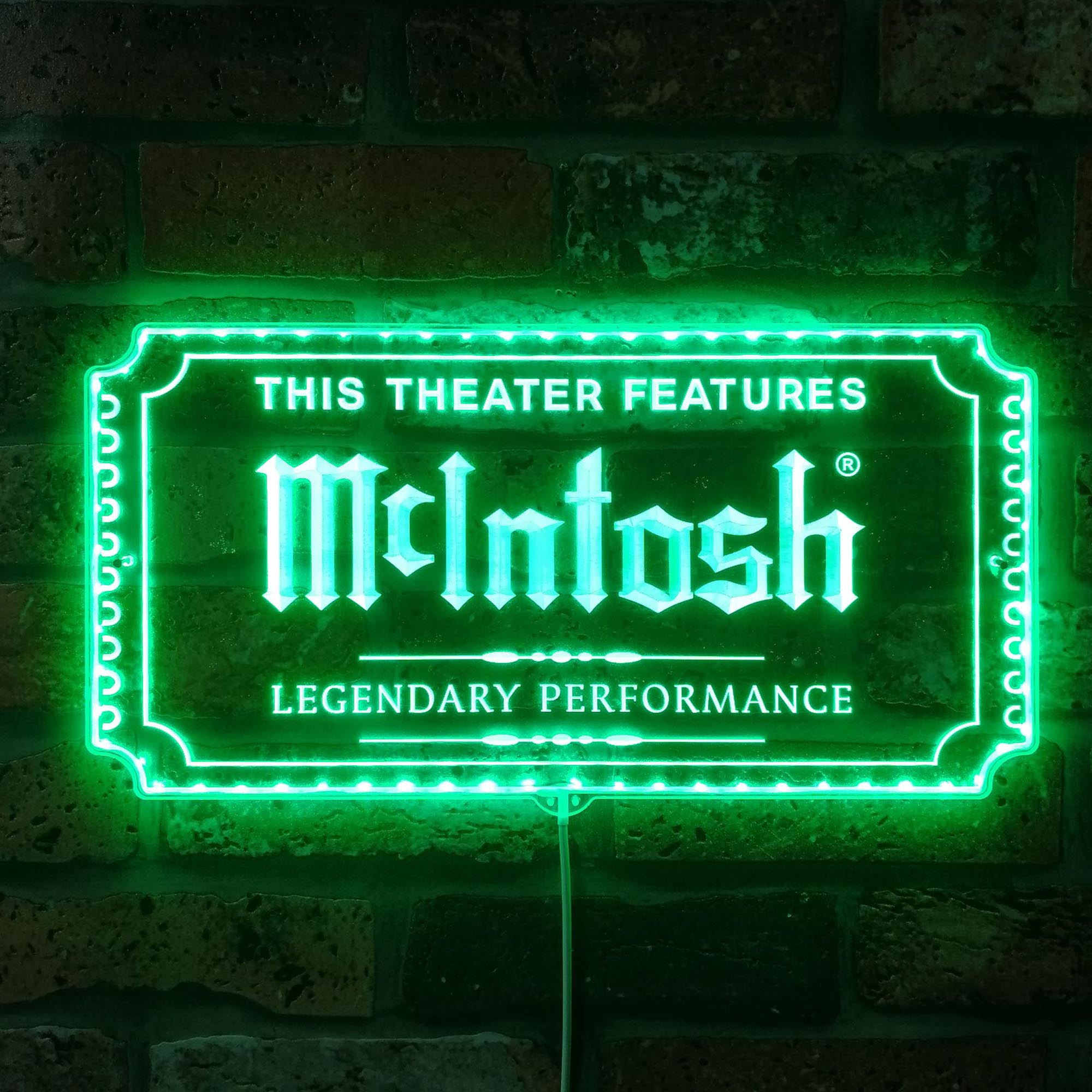 McIntosh Dynamic RGB Edge Lit LED Sign