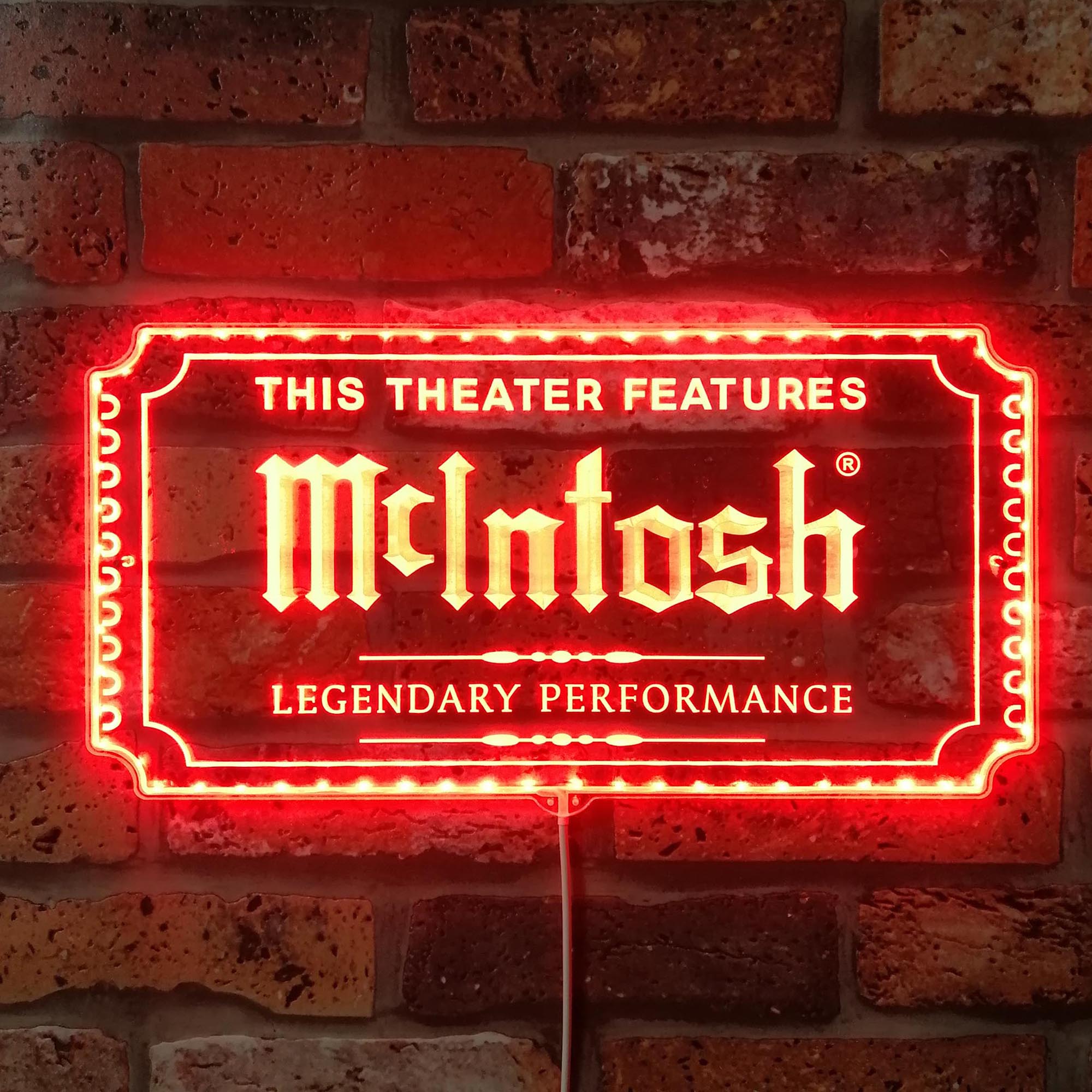 McIntosh Dynamic RGB Edge Lit LED Sign