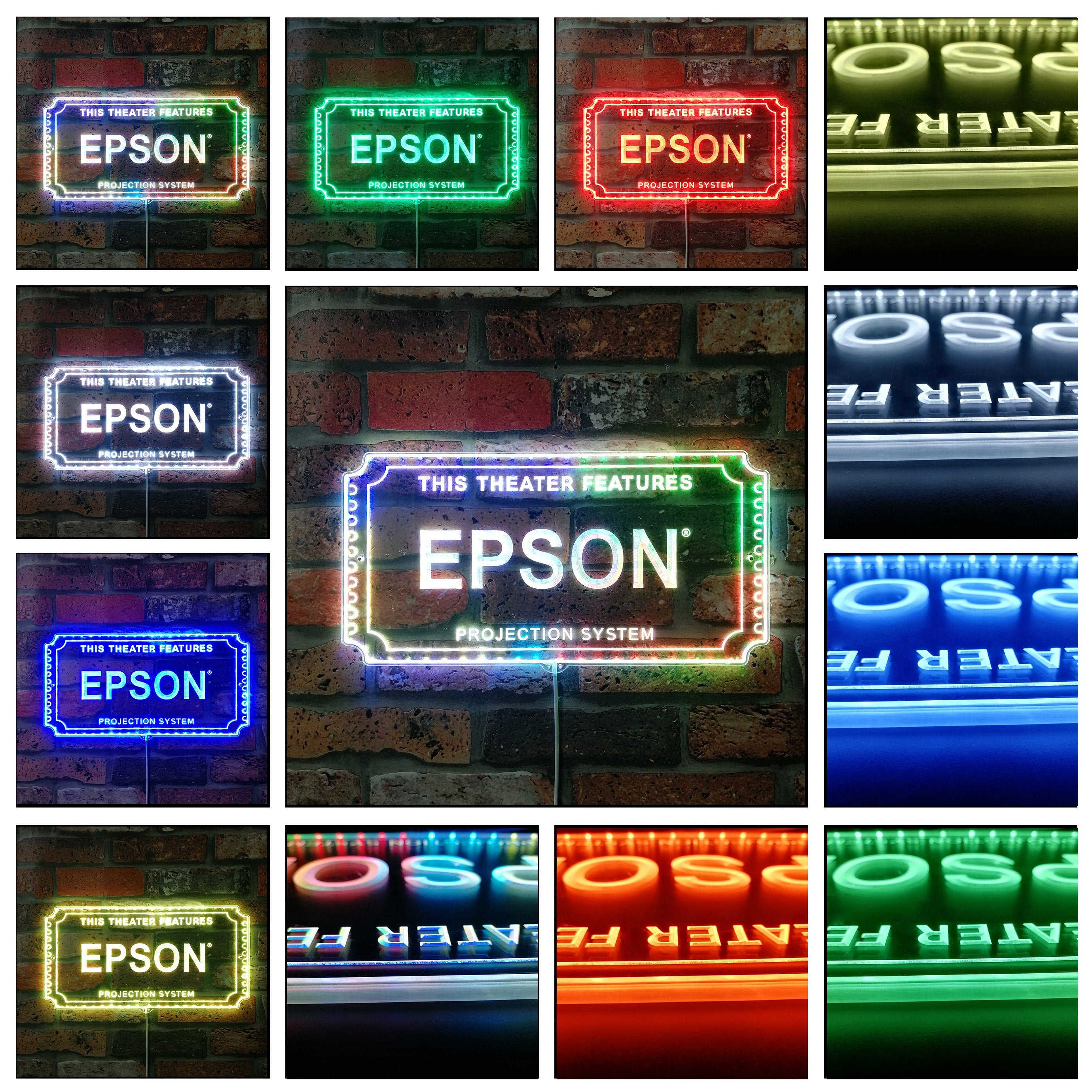 Epson Dynamic RGB Edge Lit LED Sign