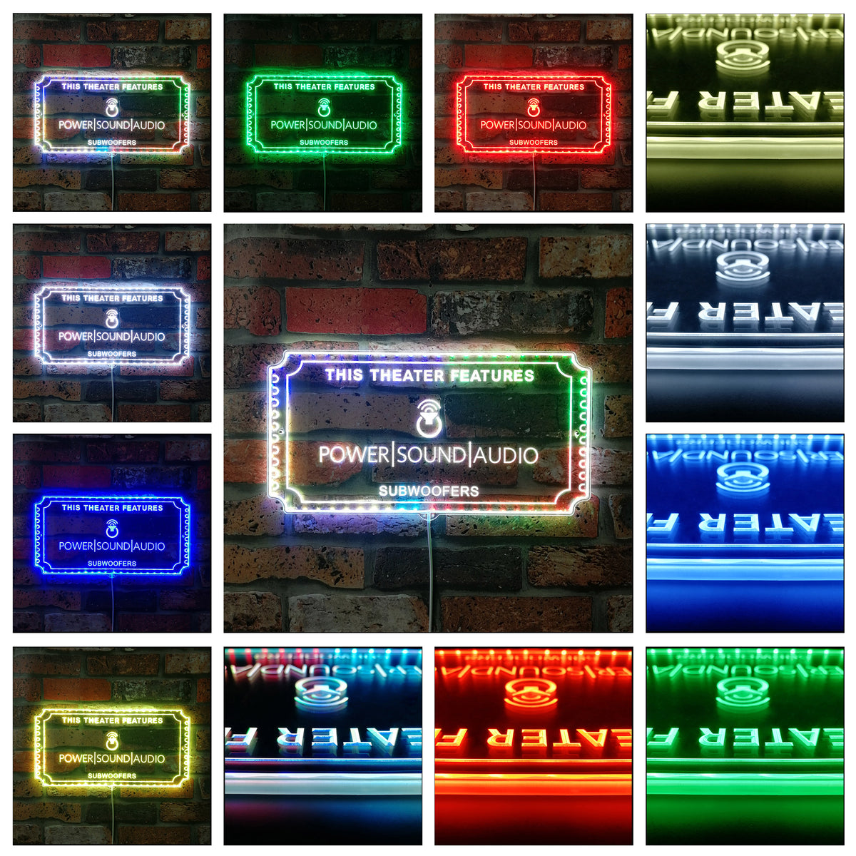 Power Sound Audio Dynamic RGB Edge Lit LED Sign | PROLEDSIGN