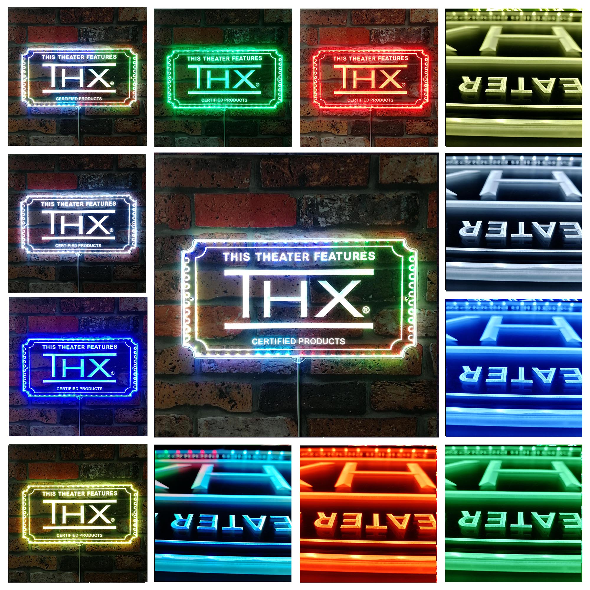 THX Dynamic RGB Edge Lit LED Sign